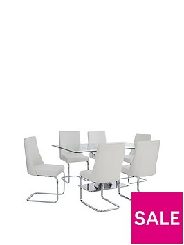 alice-rectangle-dining-table-6-faux-leather-chairs-clearwhite