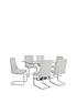 alice-rectangle-dining-table-6-faux-leather-chairs-clearwhitefront