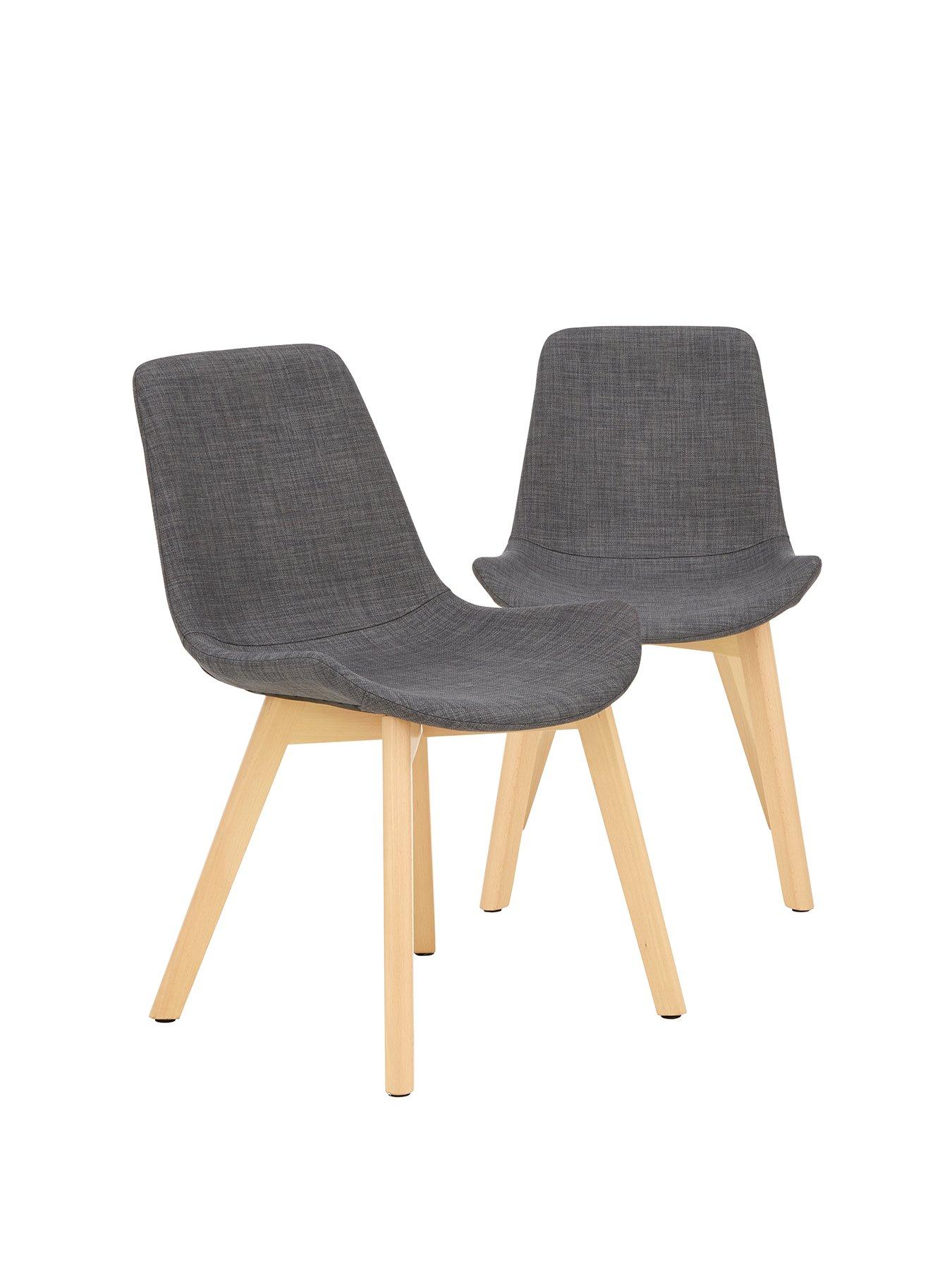 pair of warwick fabric dining chairs