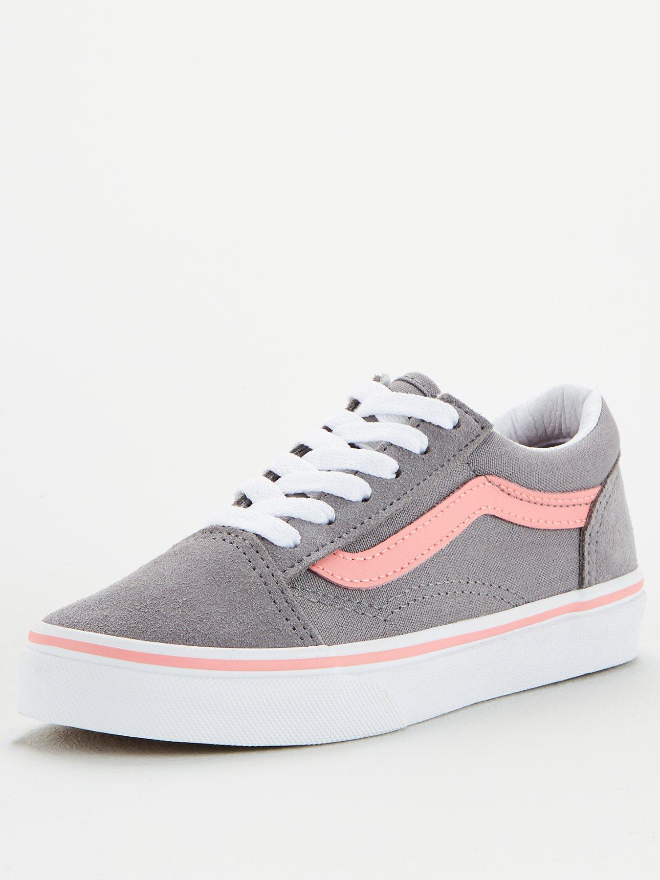 grey pink vans