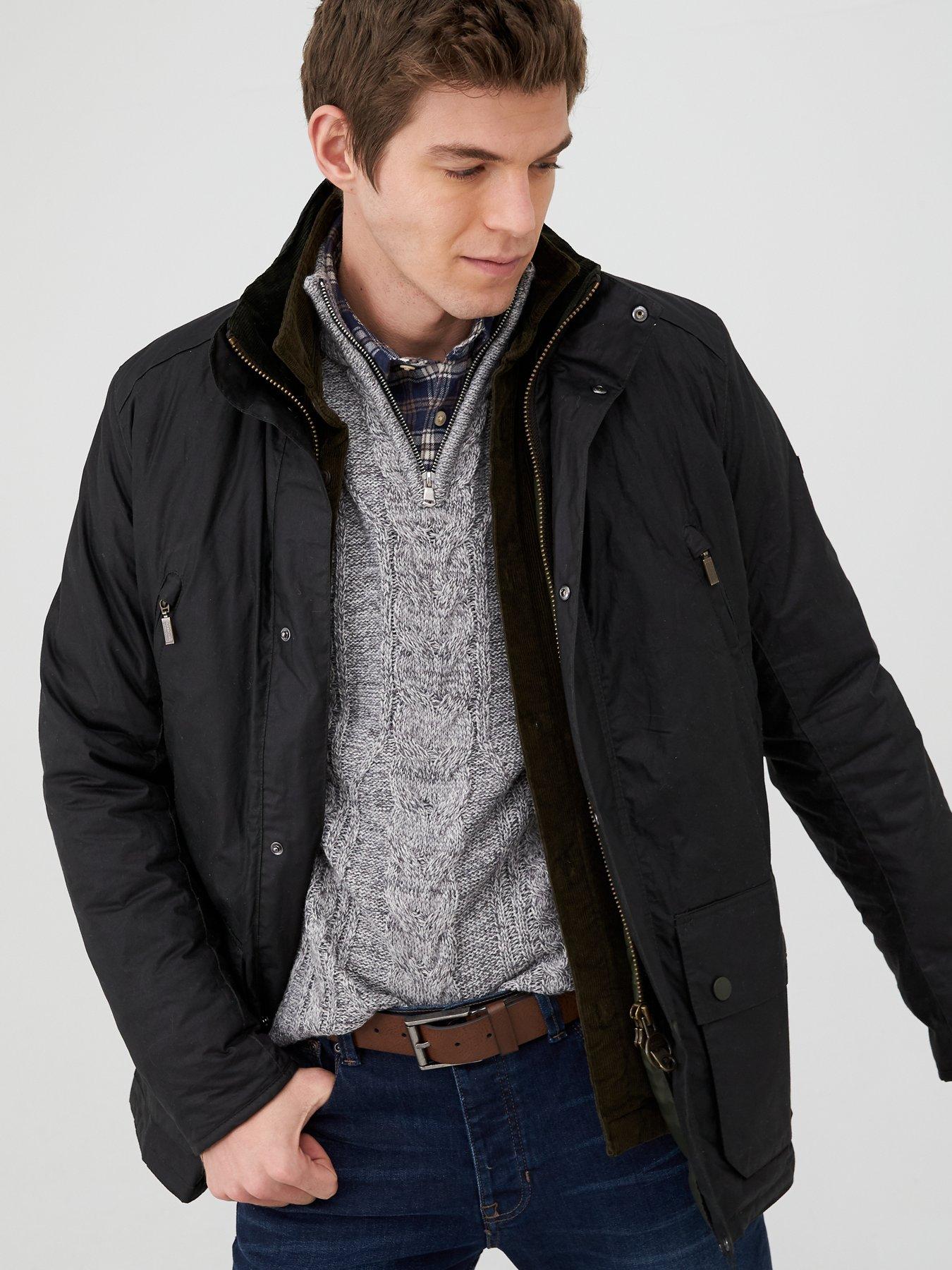 barbour hooded wax jacket