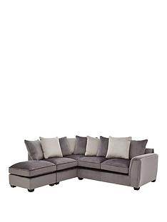 prod1088964260: Odion Fabric Left Hand Corner Chaise Scatter Back Sofa with Footstool prod1088964260: Odion Fabric Left Hand Corner Chaise Scatter Back Sofa with Footstool