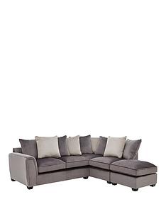 prod1088964259: Odion Fabric Right Hand Corner Chaise Scatter Back Sofa with Footstool prod1088964259: Odion Fabric Right Hand Corner Chaise Scatter Back Sofa with Footstool
