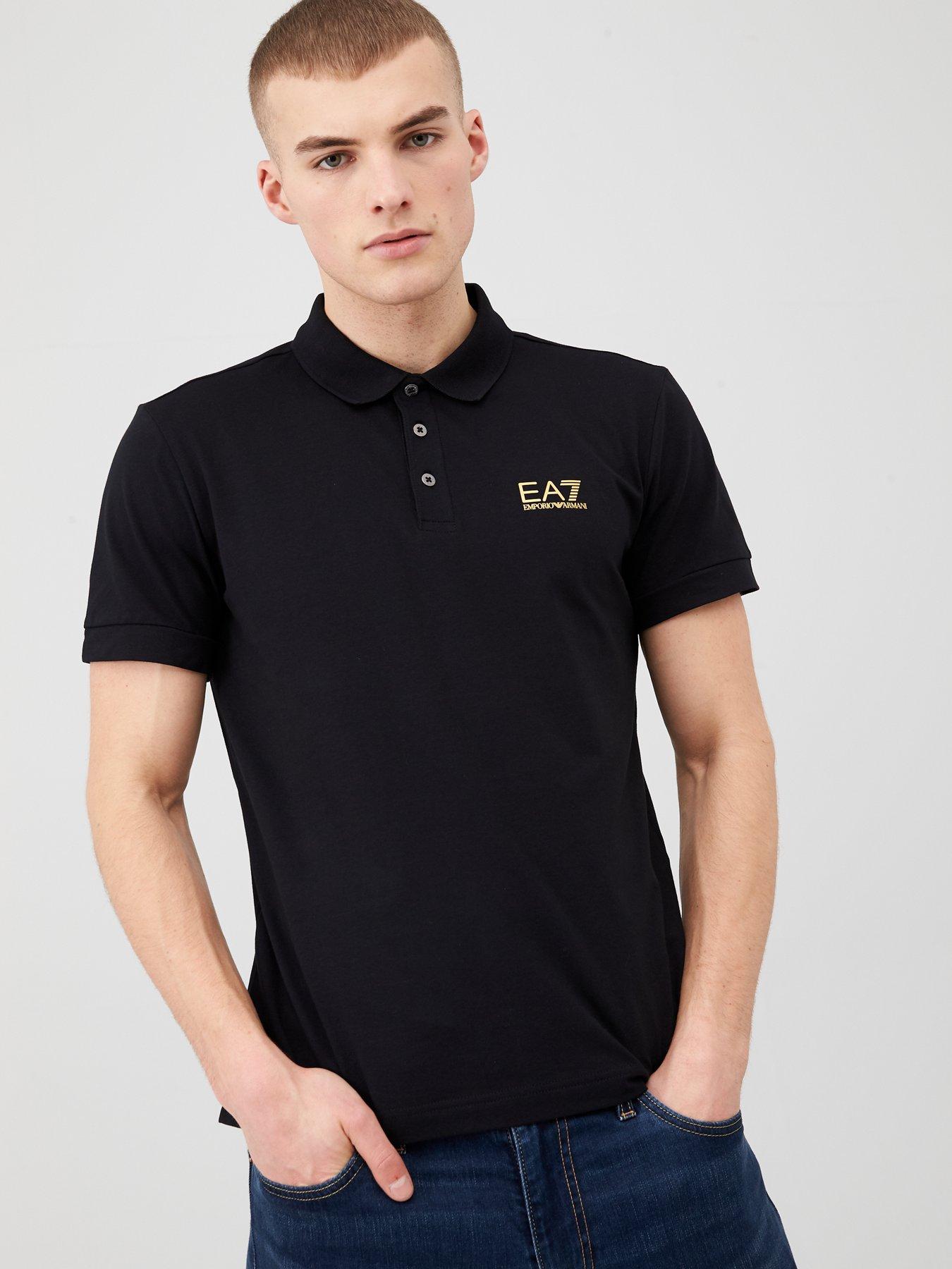 emporio armani black polo shirt