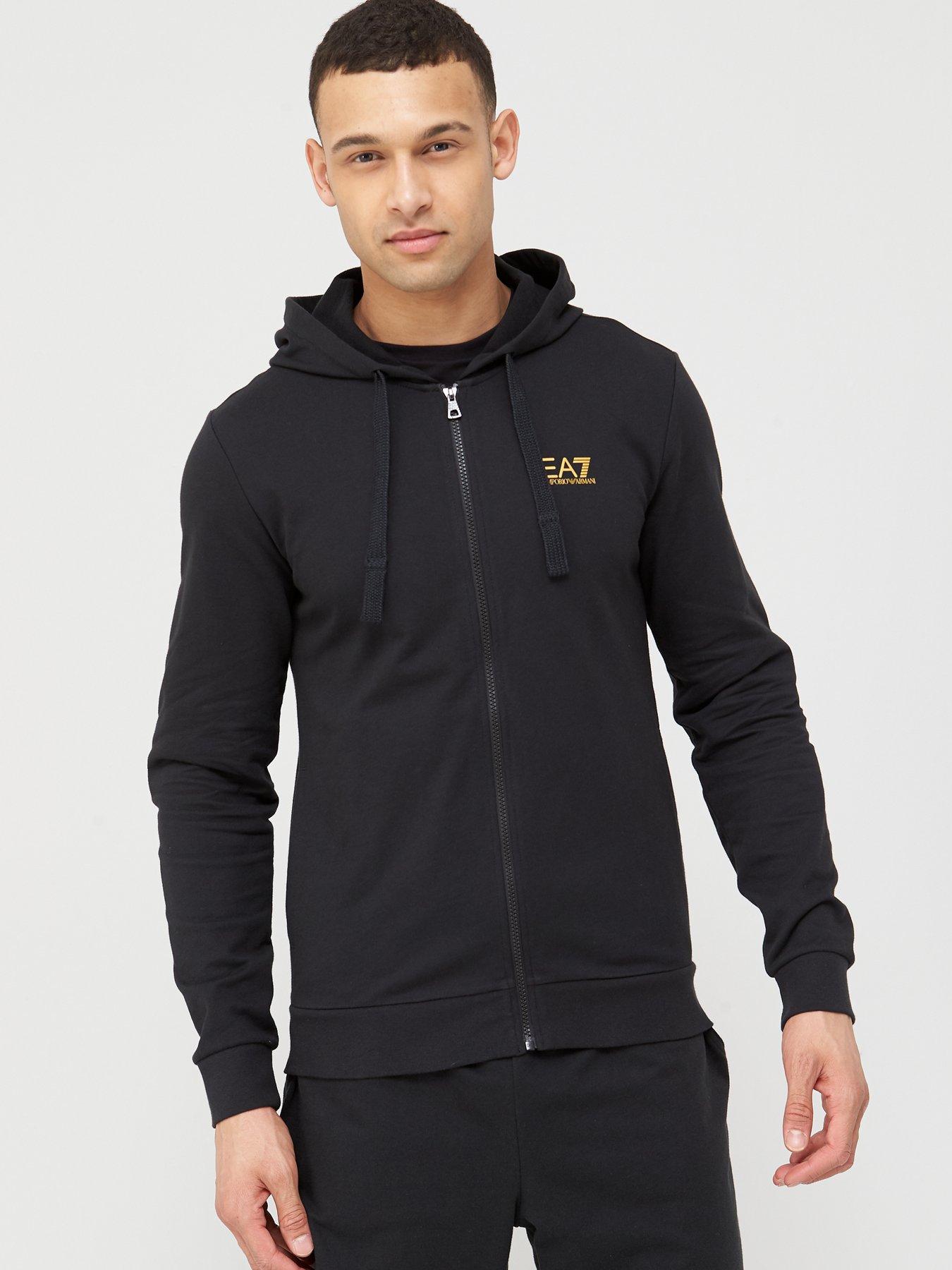 ea7 black hoodie