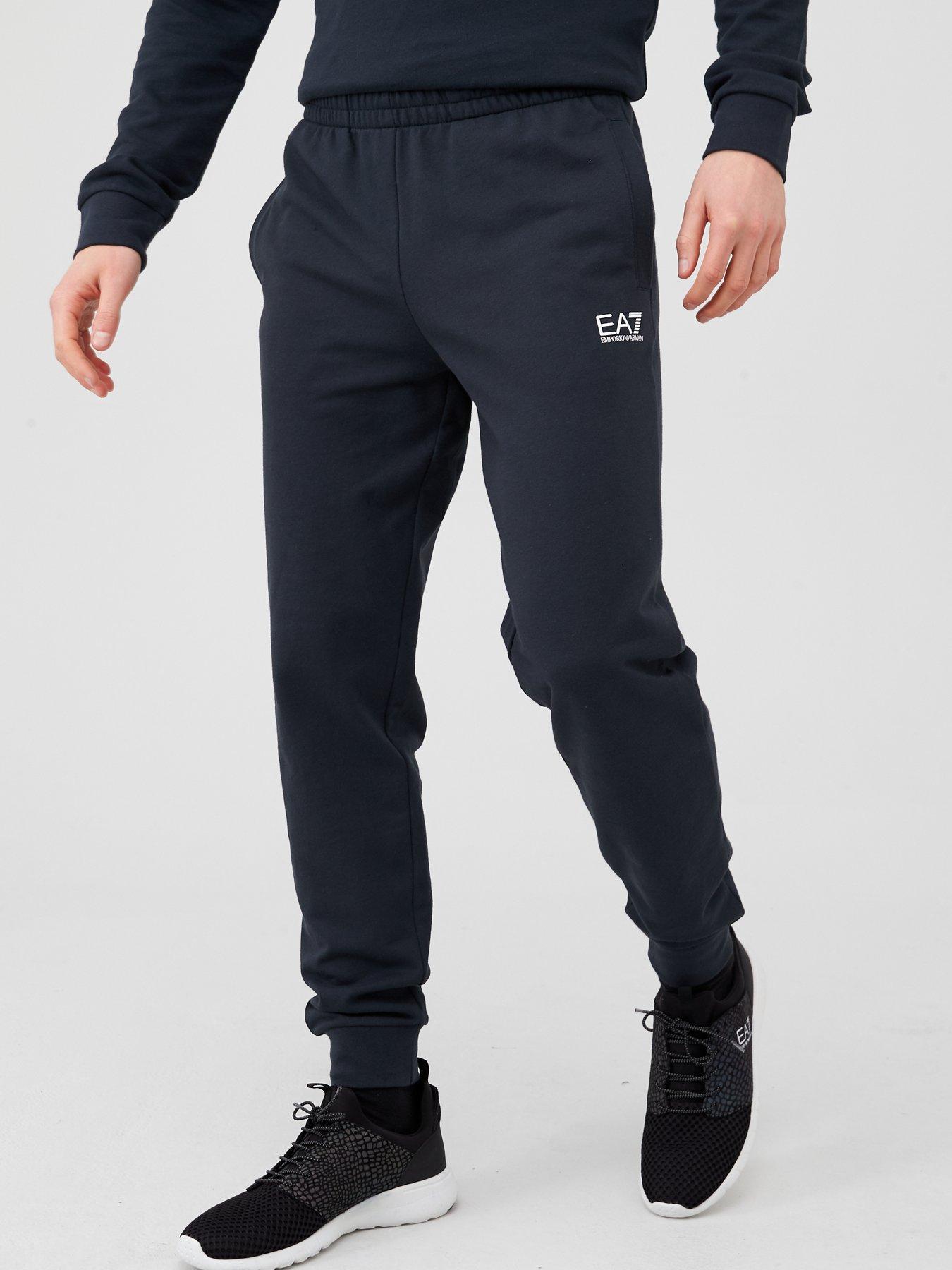 emporio armani taped jogger sweat in navy