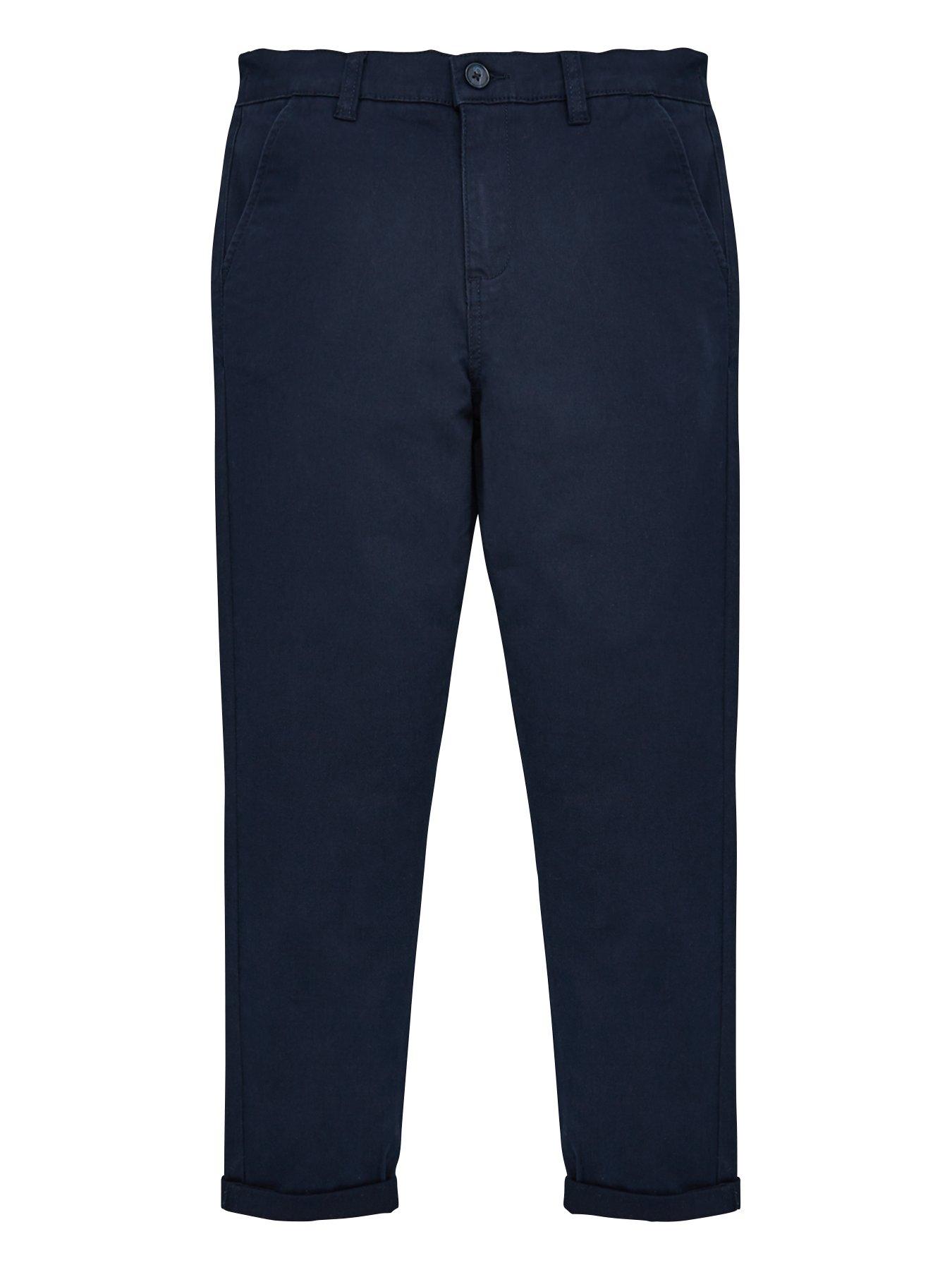 boys navy chinos