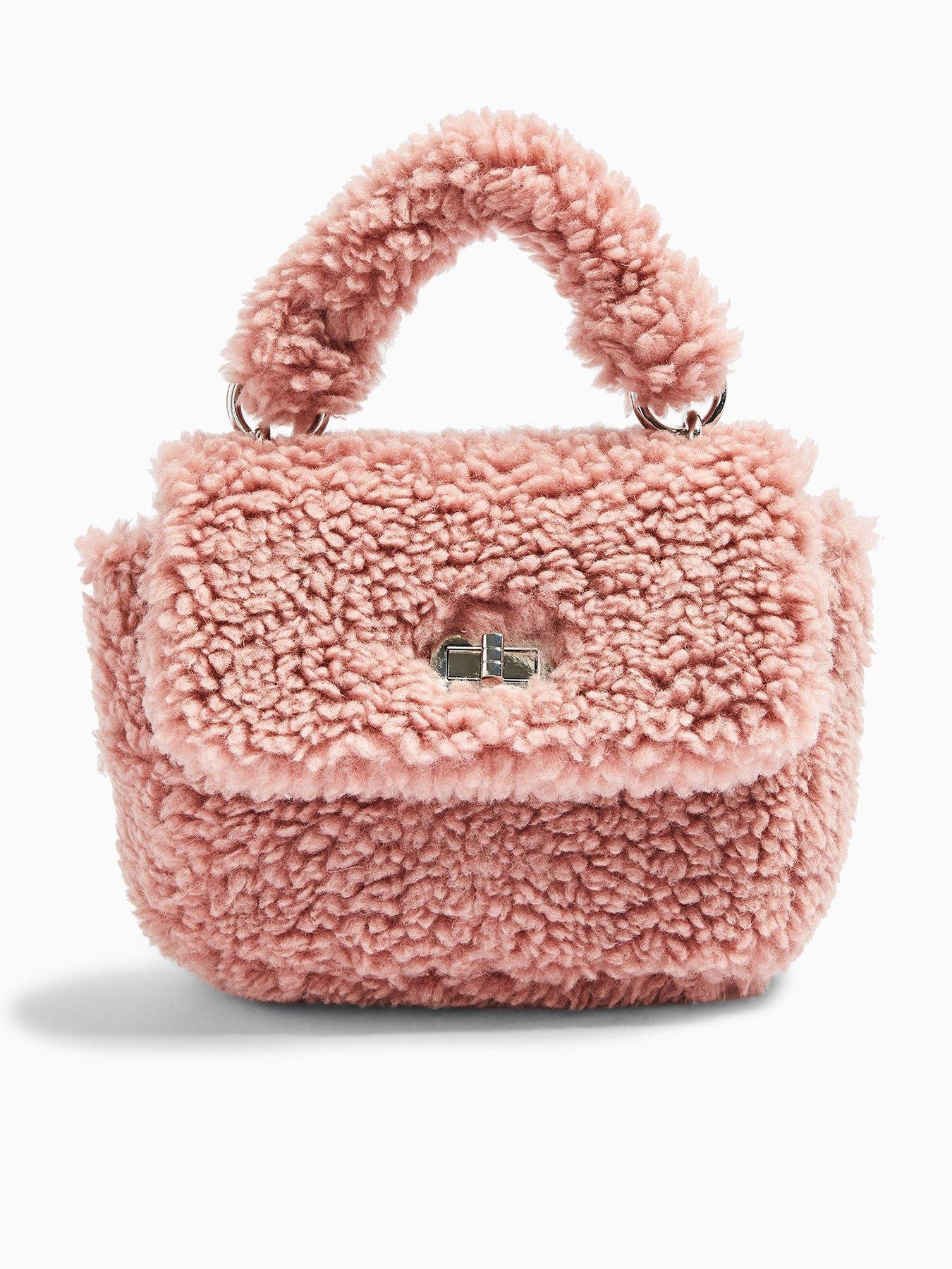 pink fluffy bag topshop