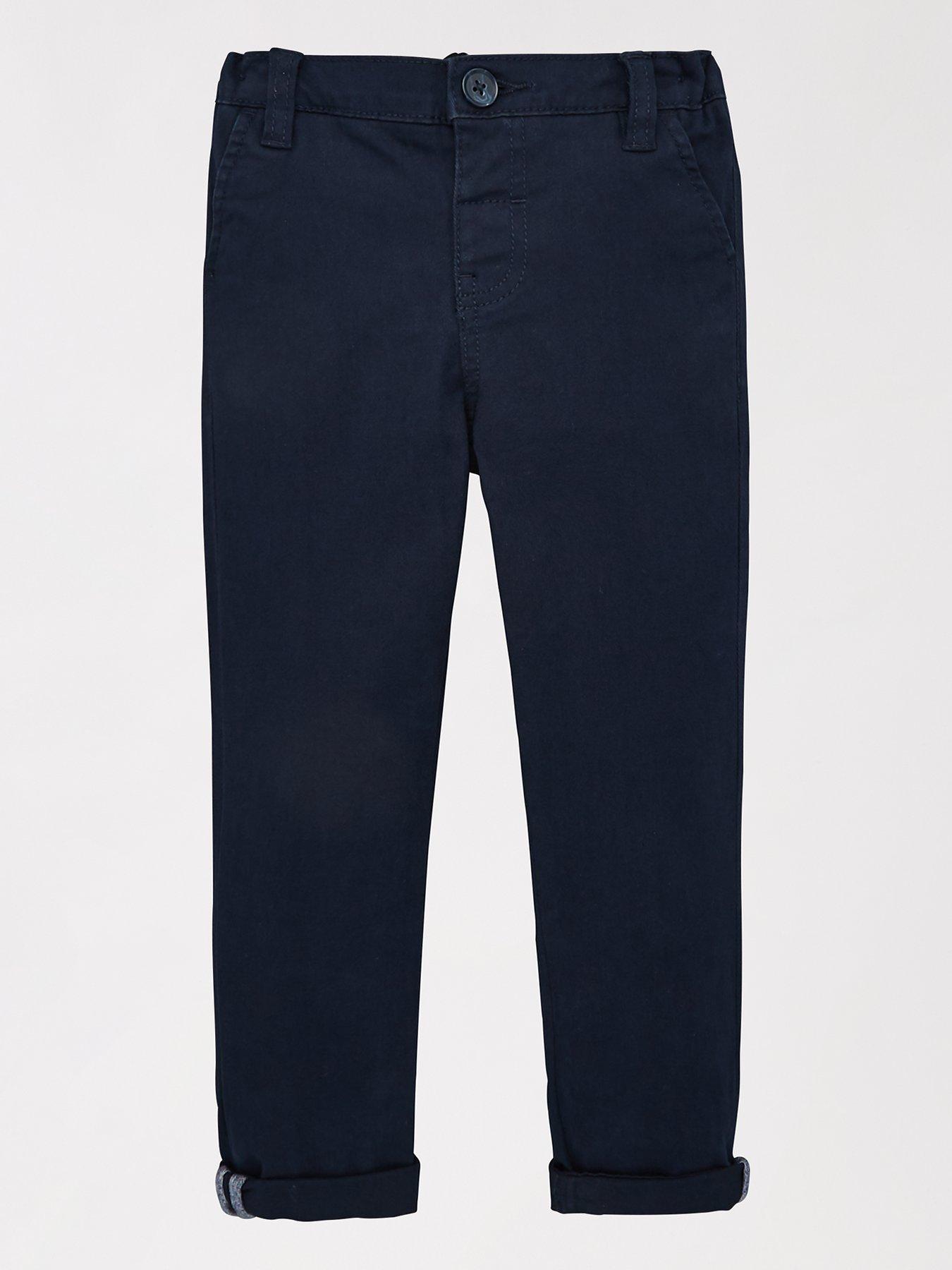 boys navy chinos