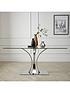 alice-160-cm-clear-glass-and-chrome-rectangle-dining-tablestillFront