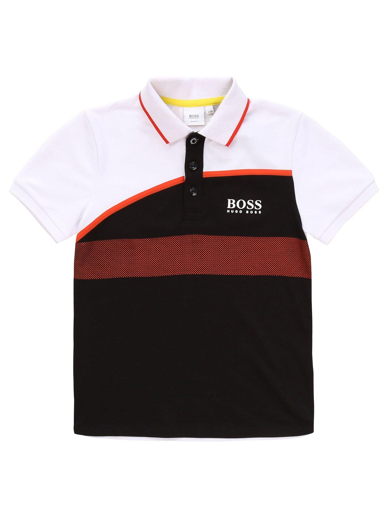Sizes 6-16 HUGO BOSS Boys Colour-block Polo Shirts