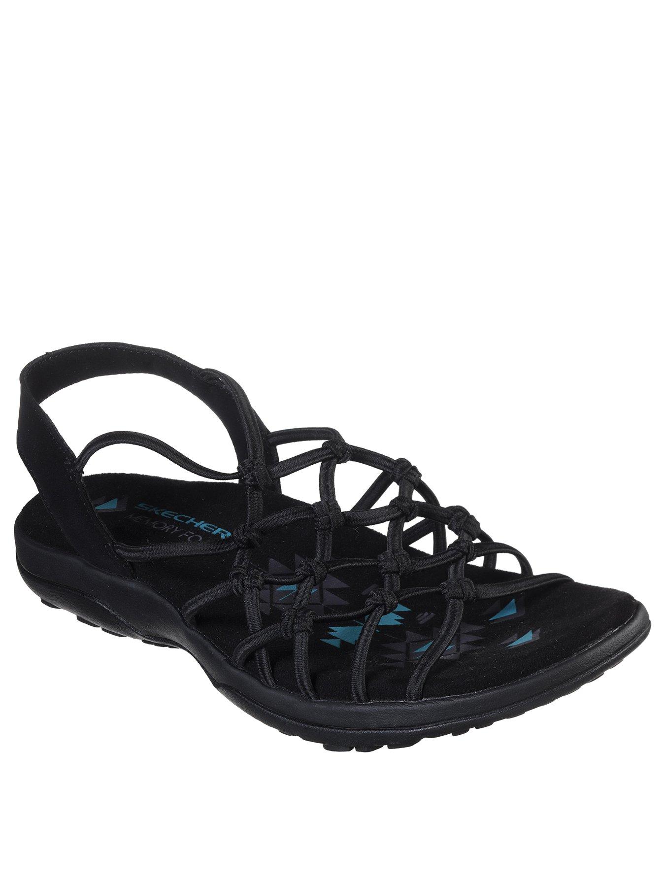 skechers reggae sandals black