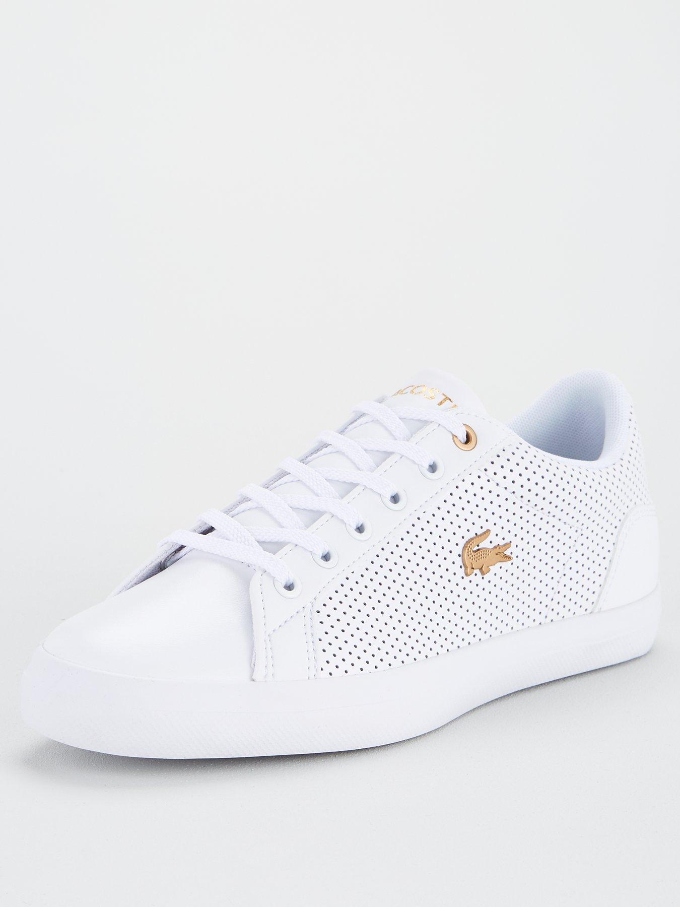 lacoste trainers white womens