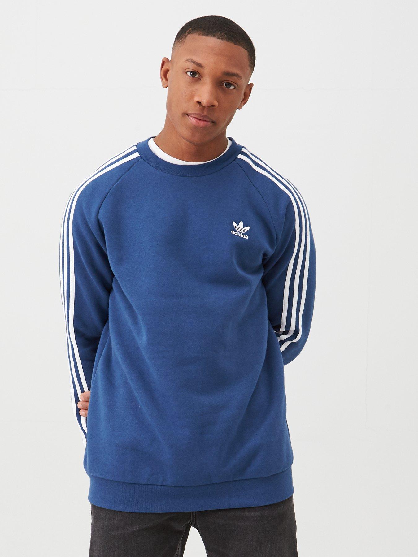 three stripe crew neck sweat by adidas