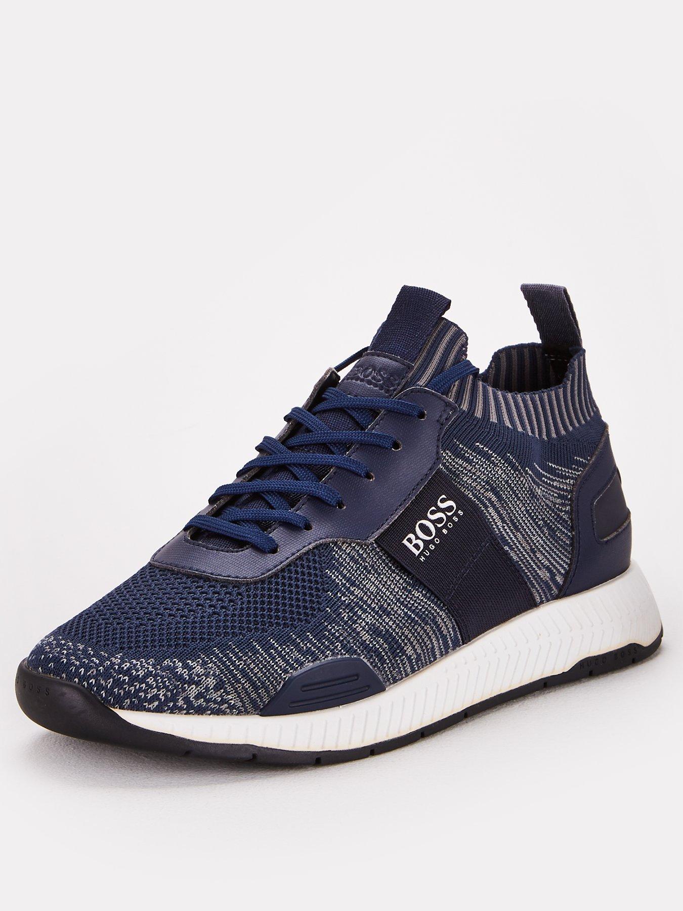 boss titanium knit sock runner trainers