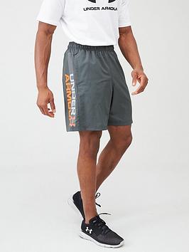 under-armour-trainingnbspwoven-graphic-wordmark-shorts-greyorange