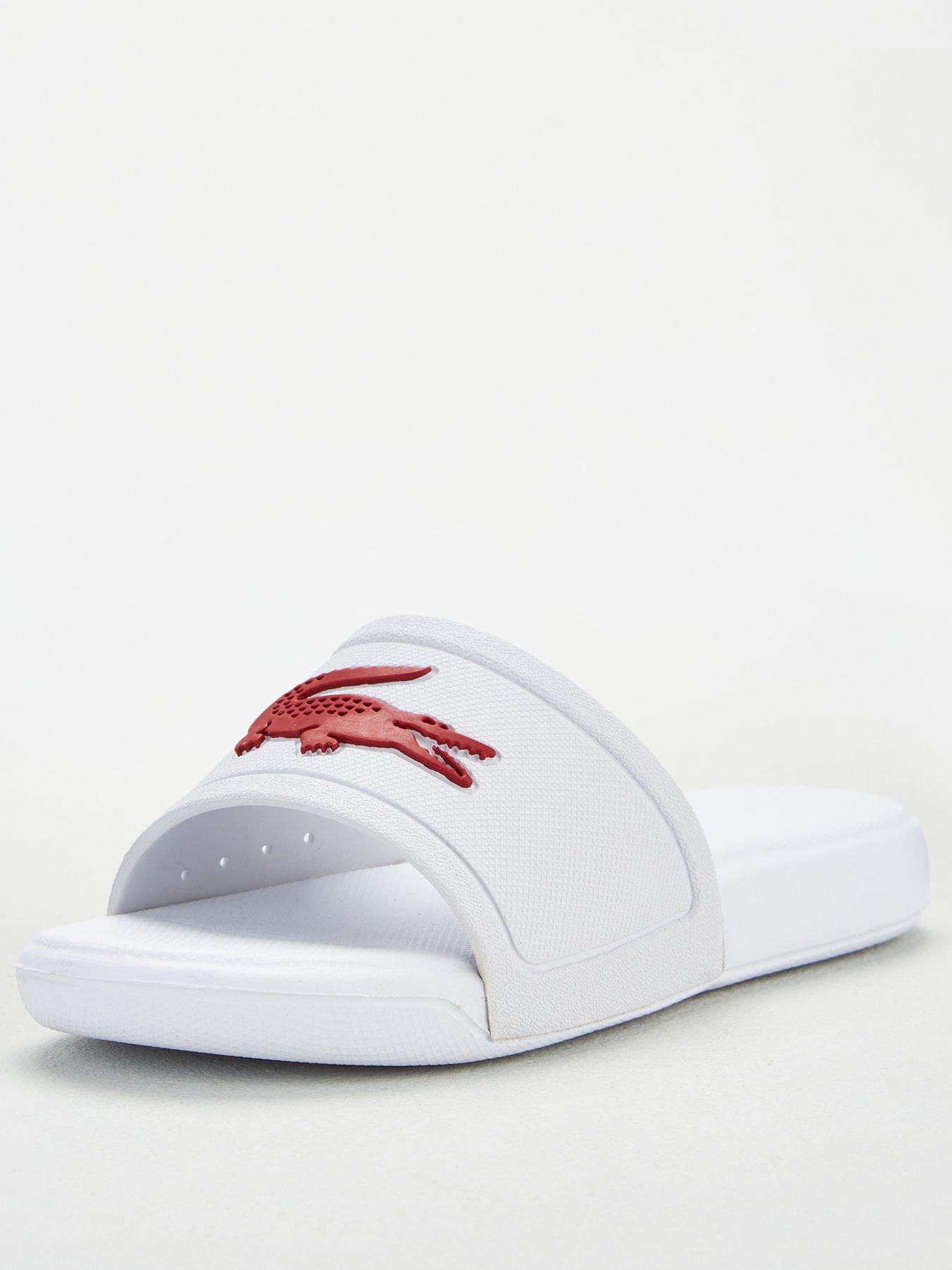 girls lacoste sliders