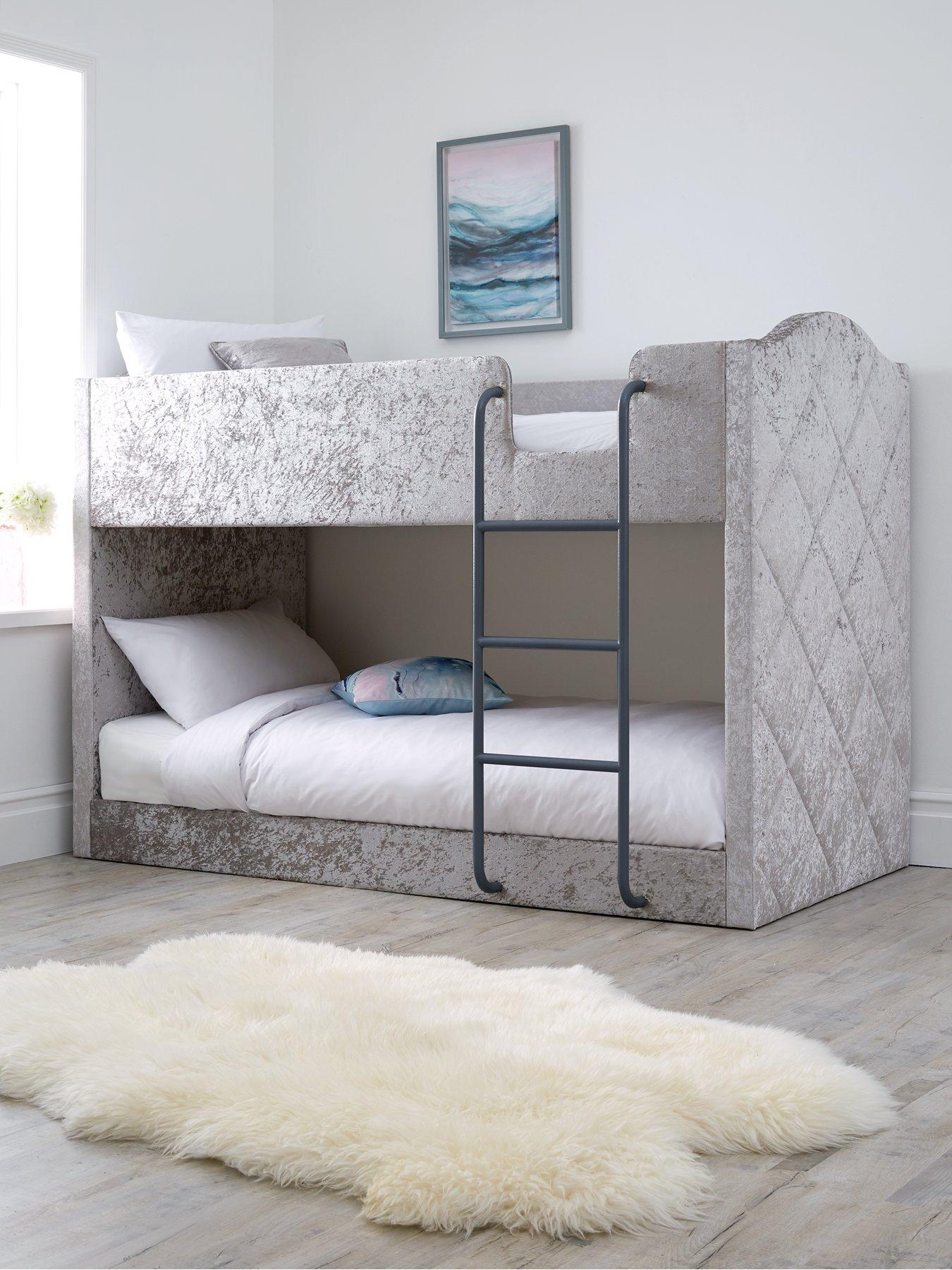 crushed velvet bunk beds
