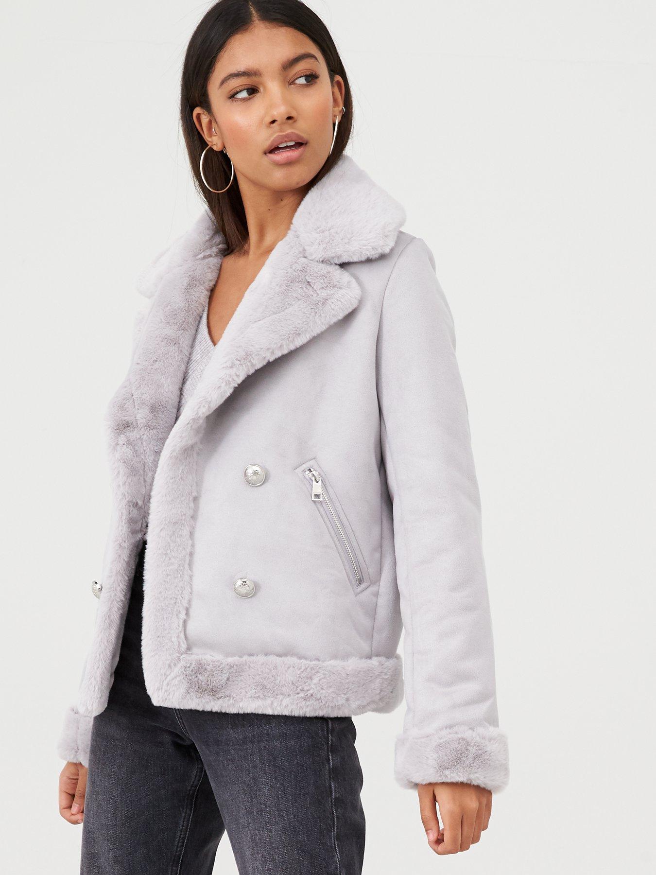 river island grey suede jacket