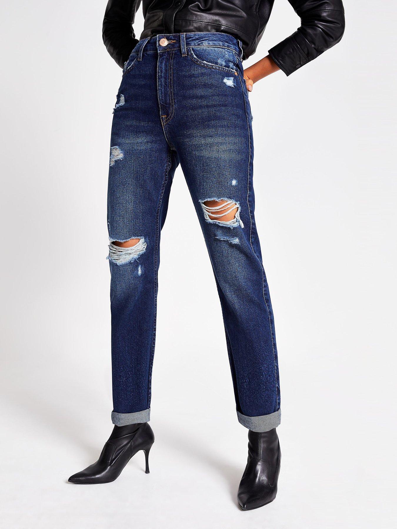 Mom Jeans Jeans Women Wwwlittlewoodsirelandie - black lace up with ripped jeans roblox