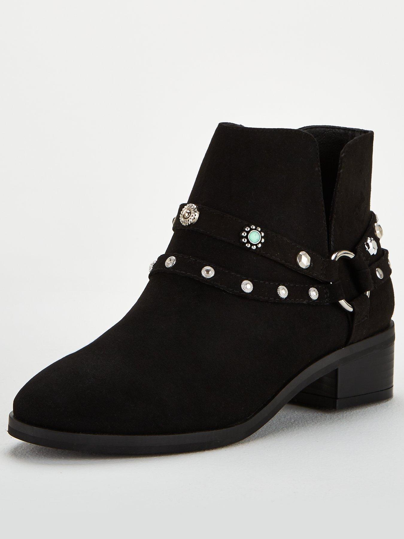 Fancy Dress Material Accessory Black /& Silver Pull On Shoe Fabric Buckles