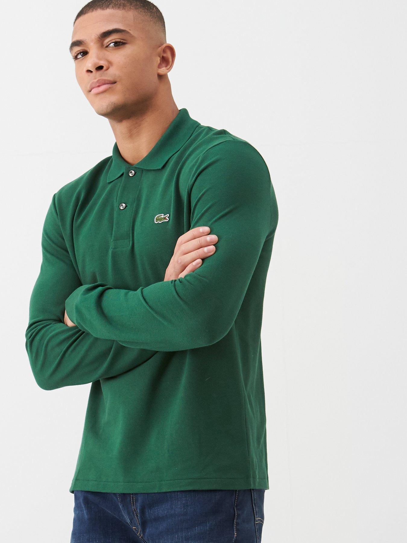 lacoste long sleeve pique polo