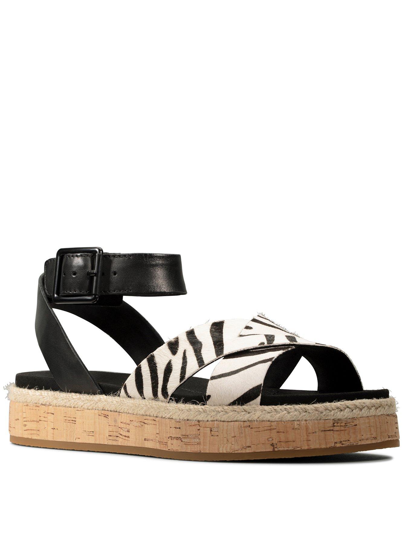clarks leopard print sandals