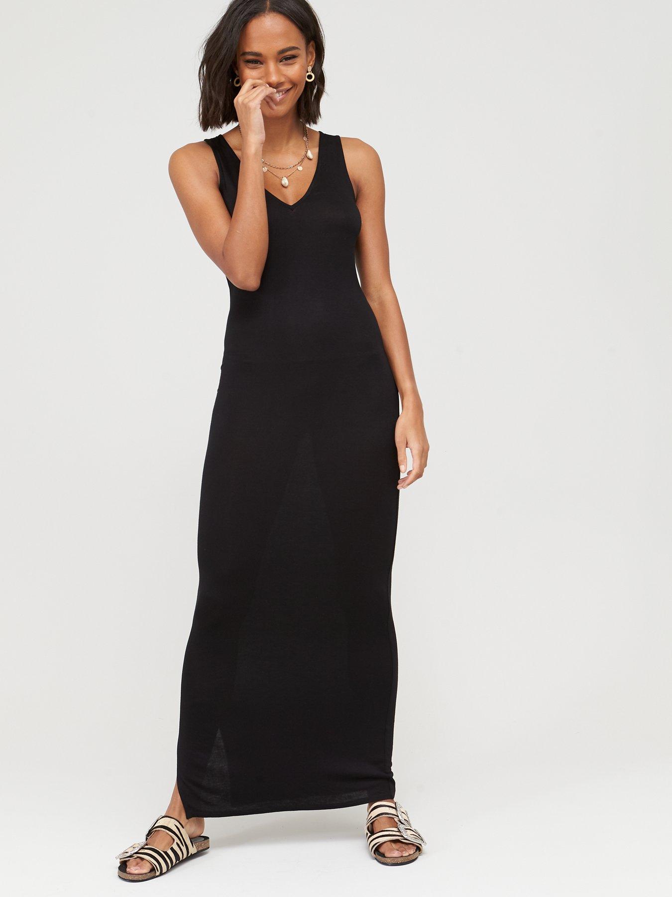 v by very black dress