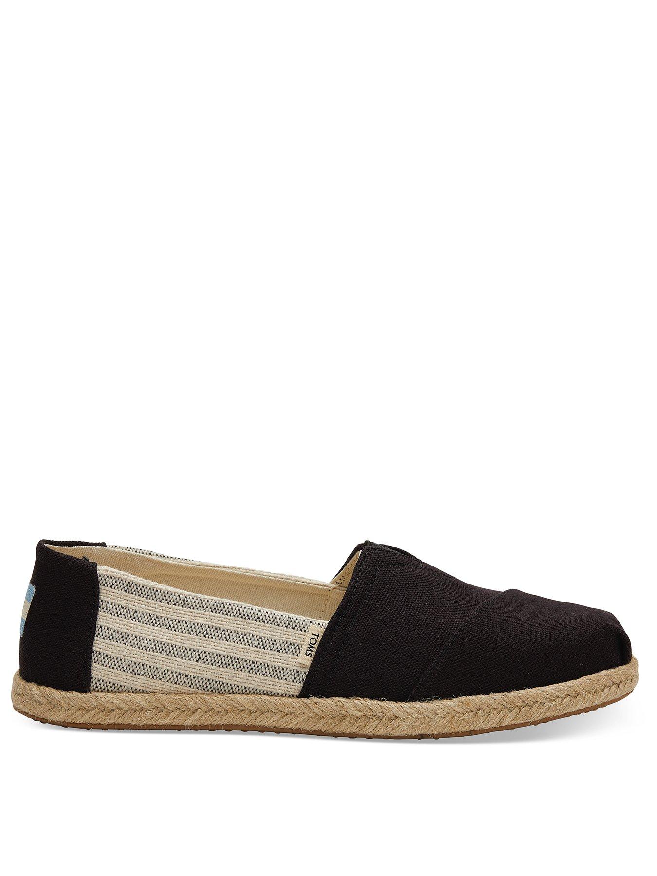 classic alpargata contrast stripe espadrille flats