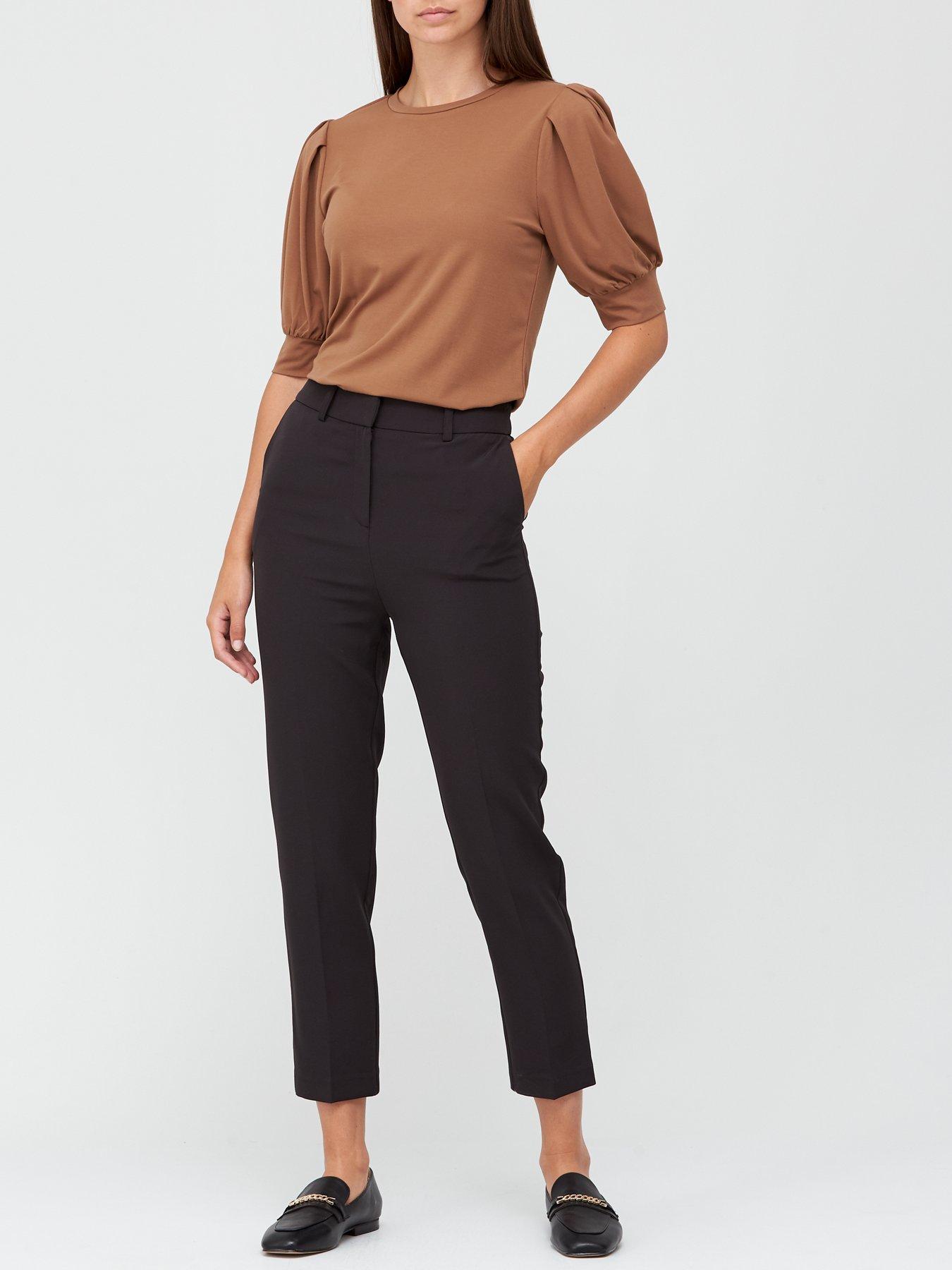 slim leg ankle grazer trousers