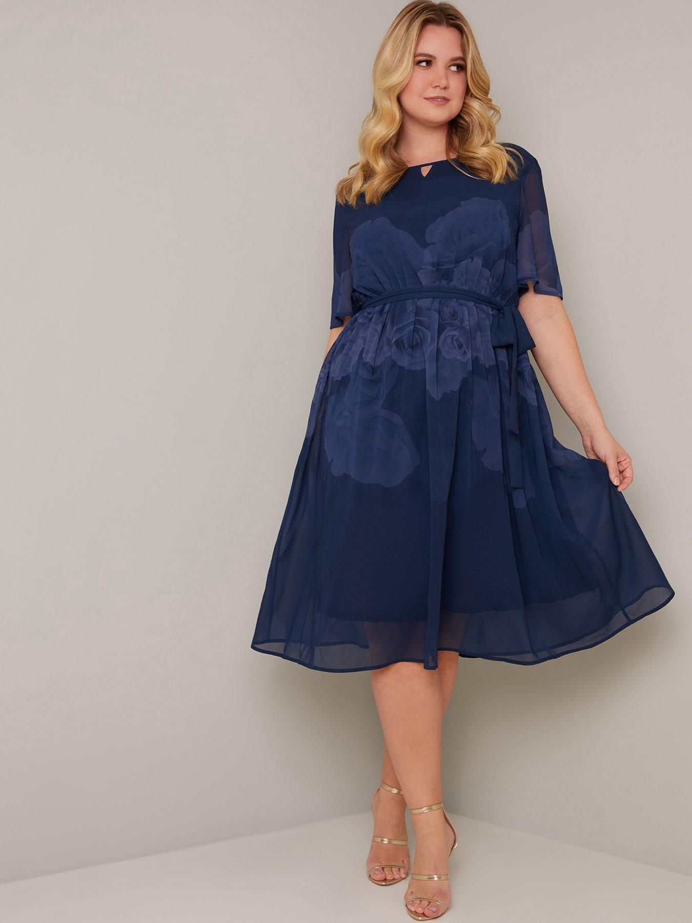 chi chi curve navy dress