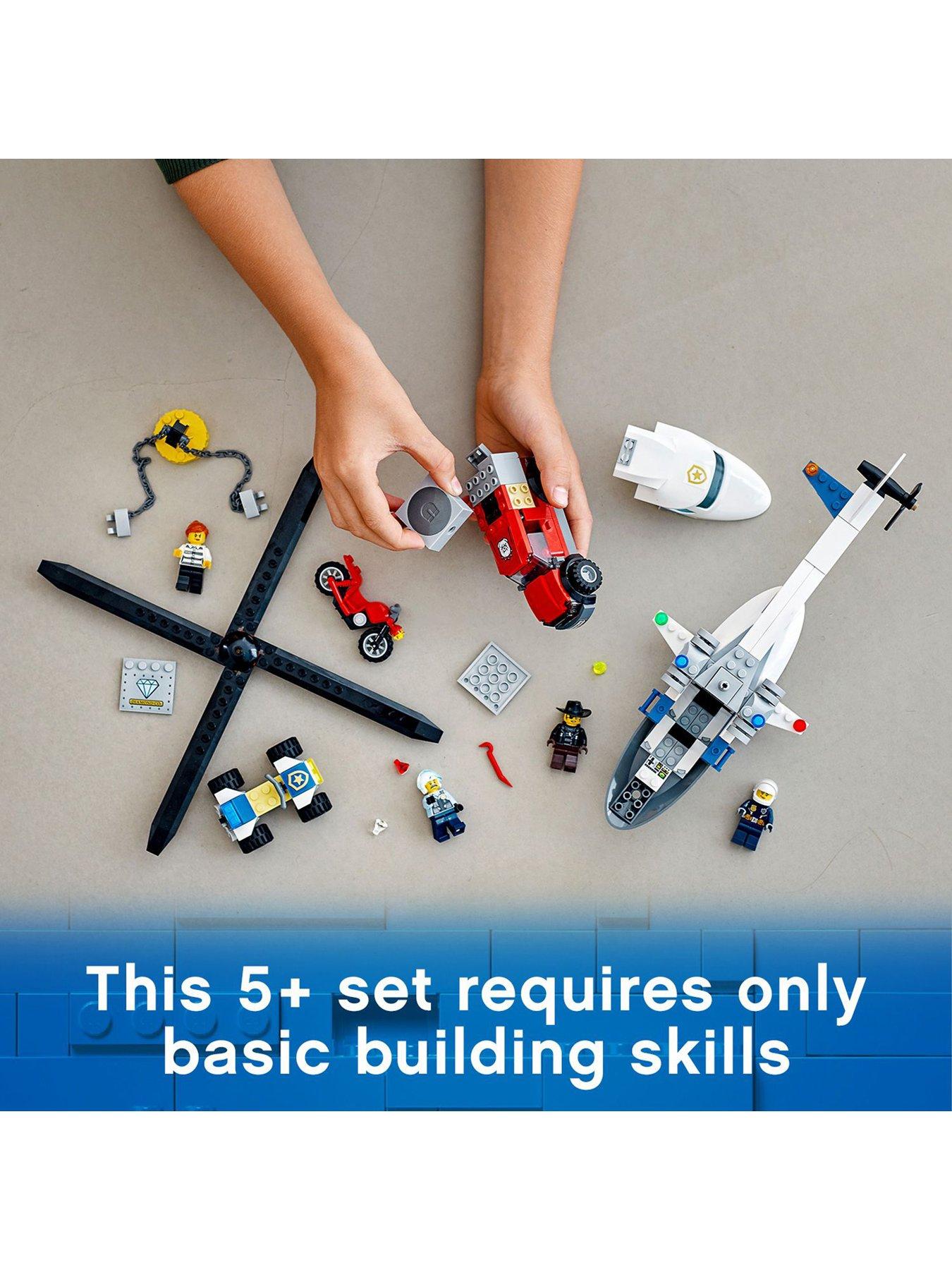 lego police helicopter chase