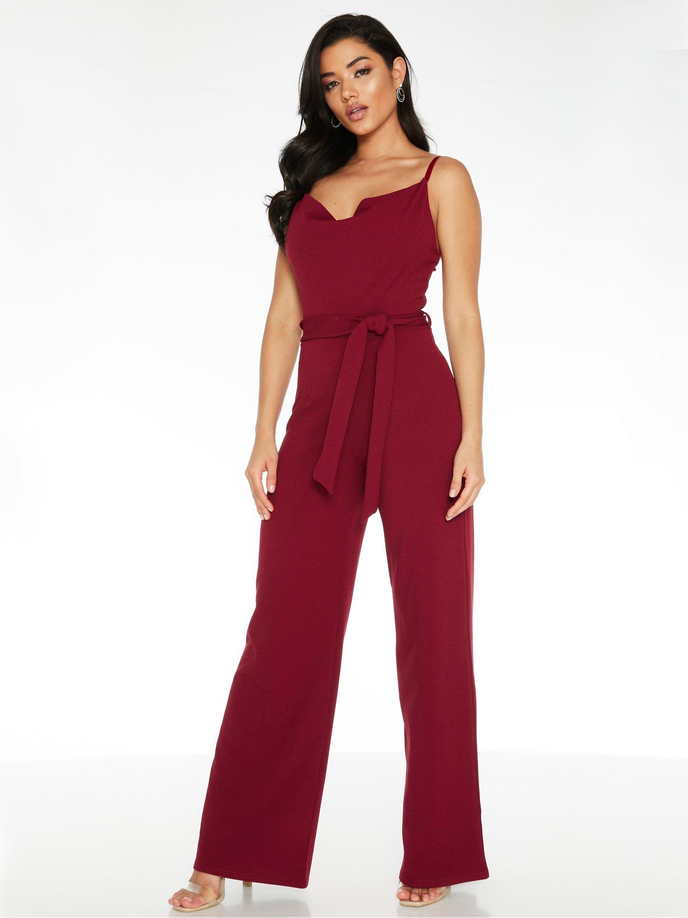quiz red jumpsuit