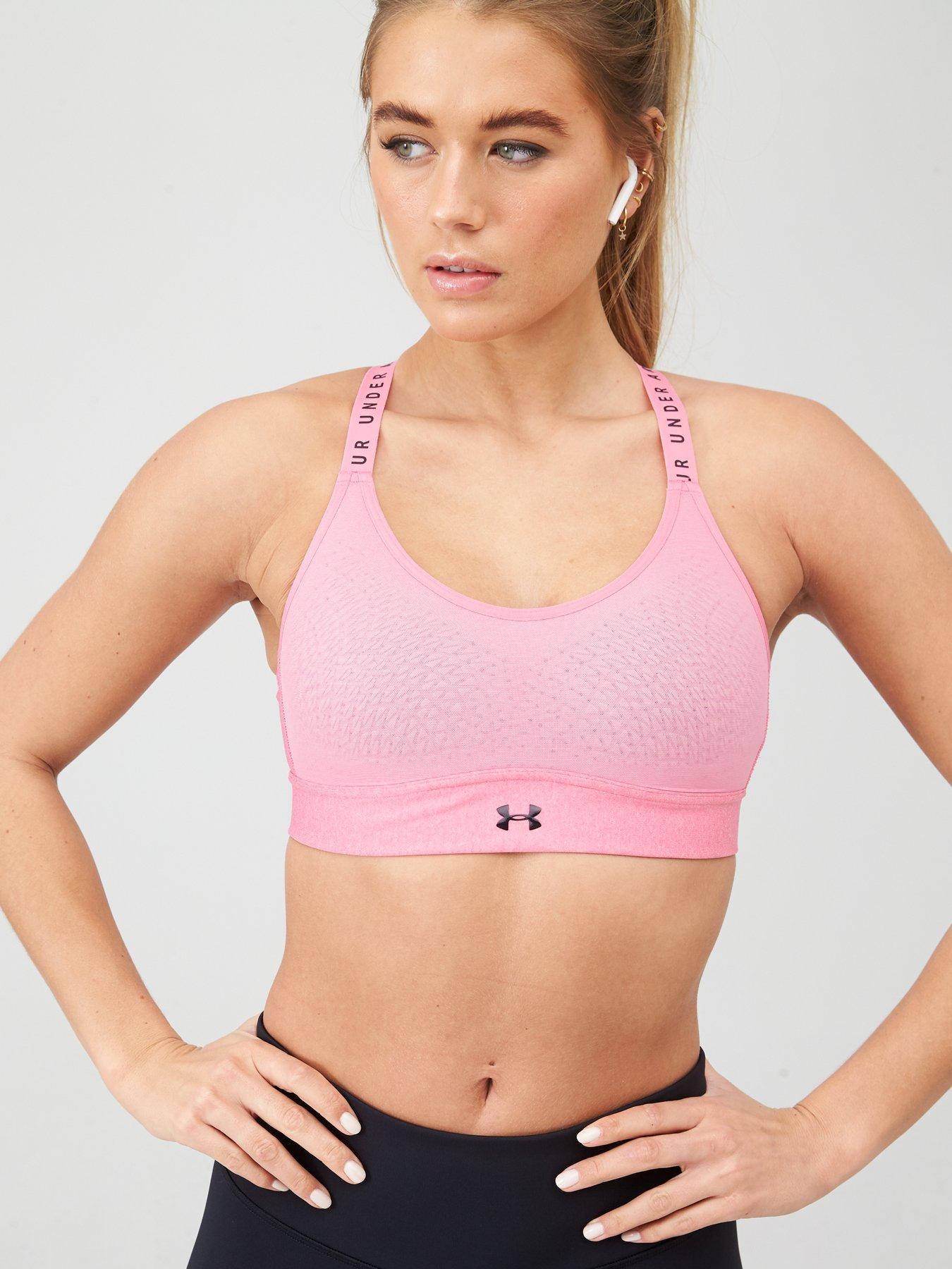 under armour sports bra pink