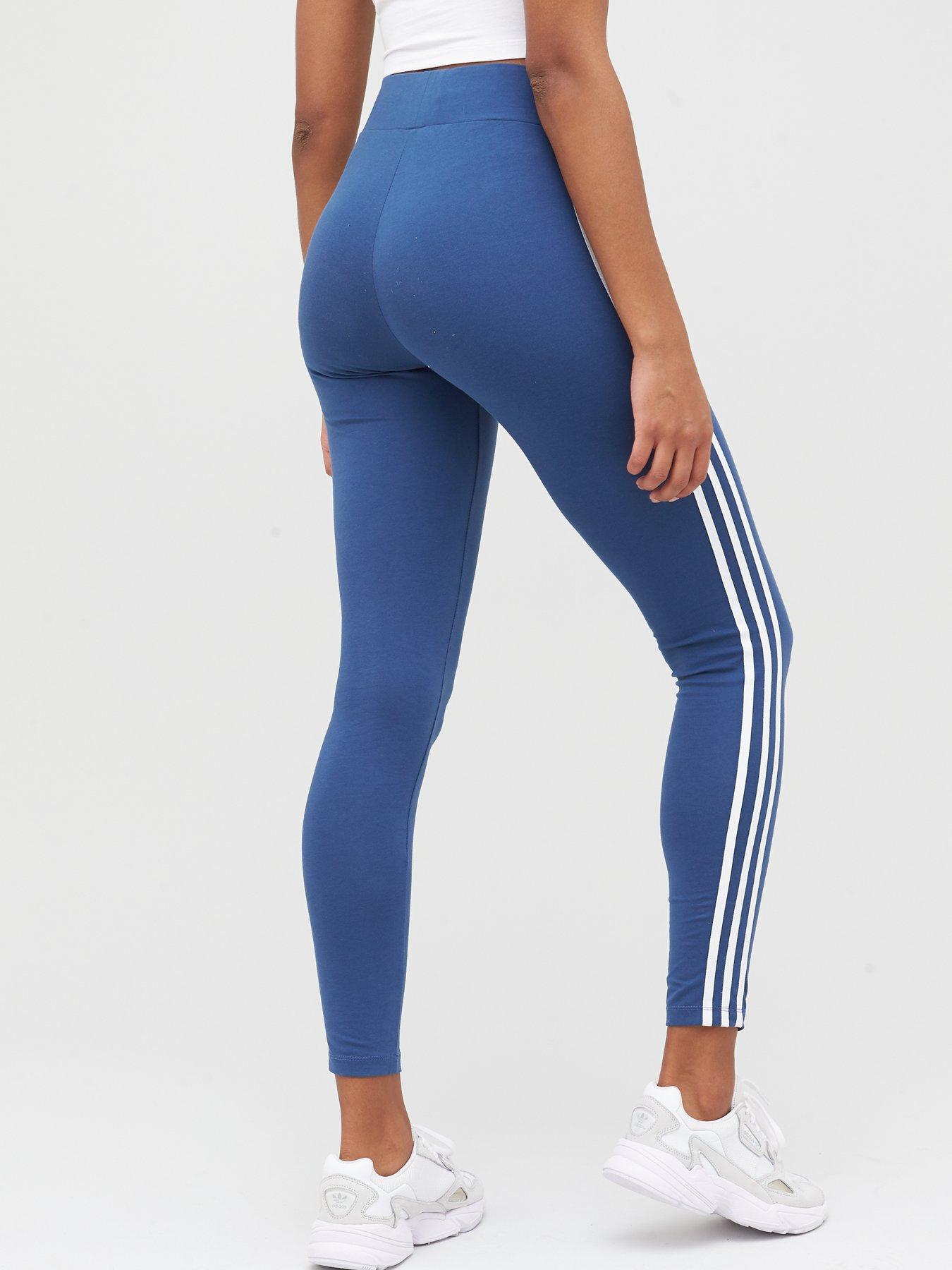 adidas 3 stripe leggings navy