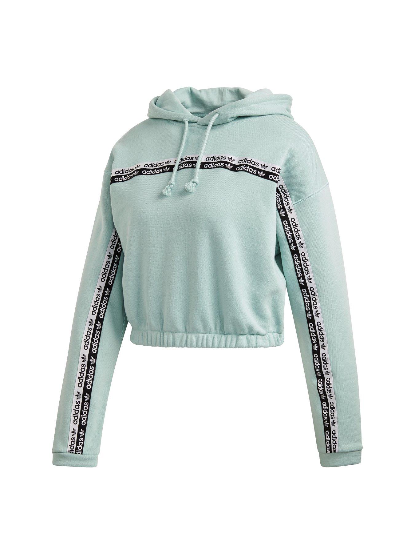 green adidas cropped hoodie