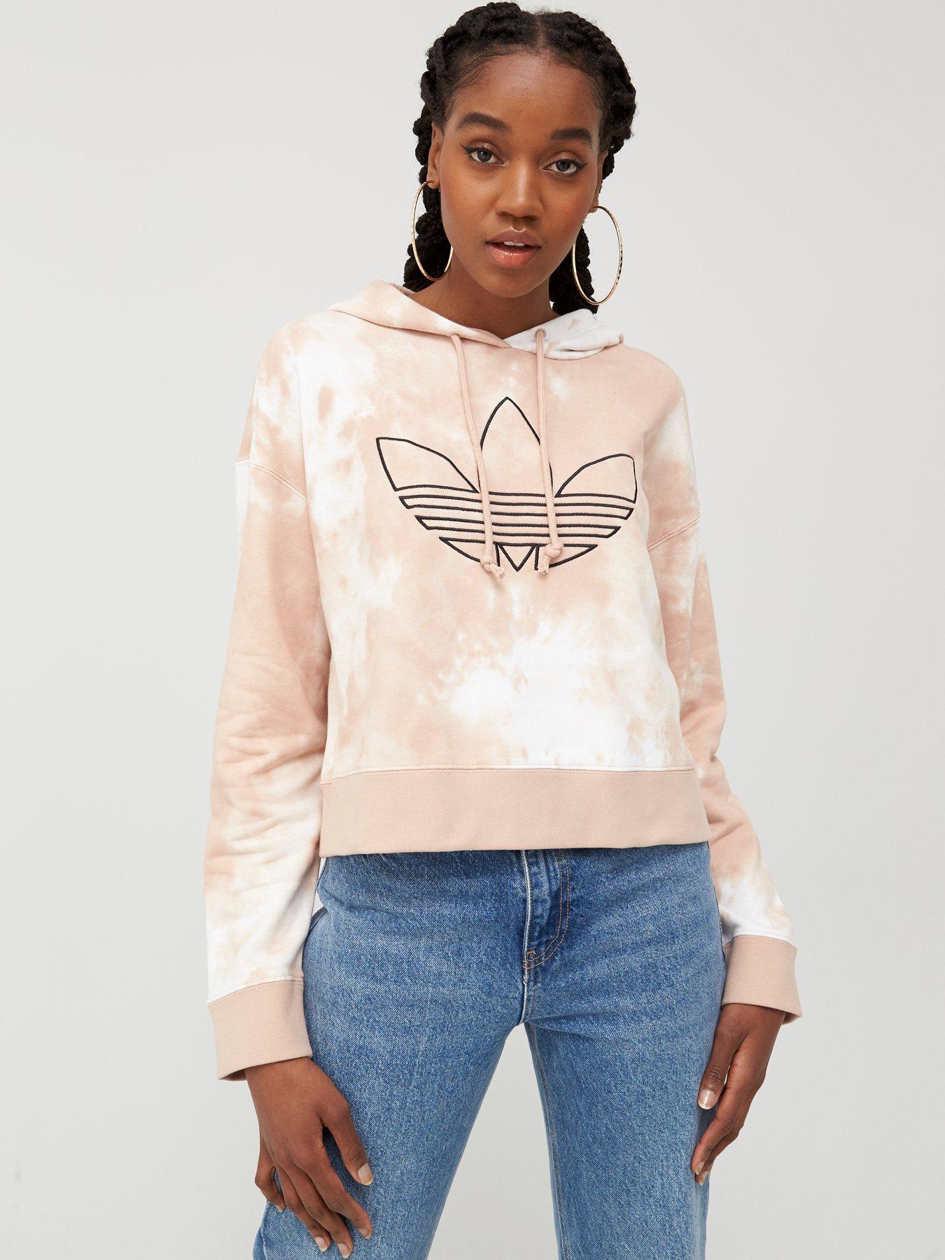 adidas pink tape hoodie