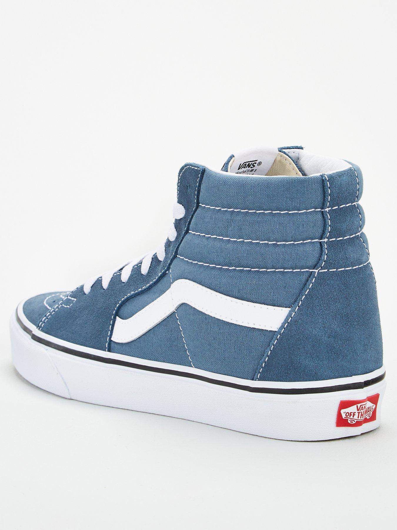 vans sk8 hi blue and white
