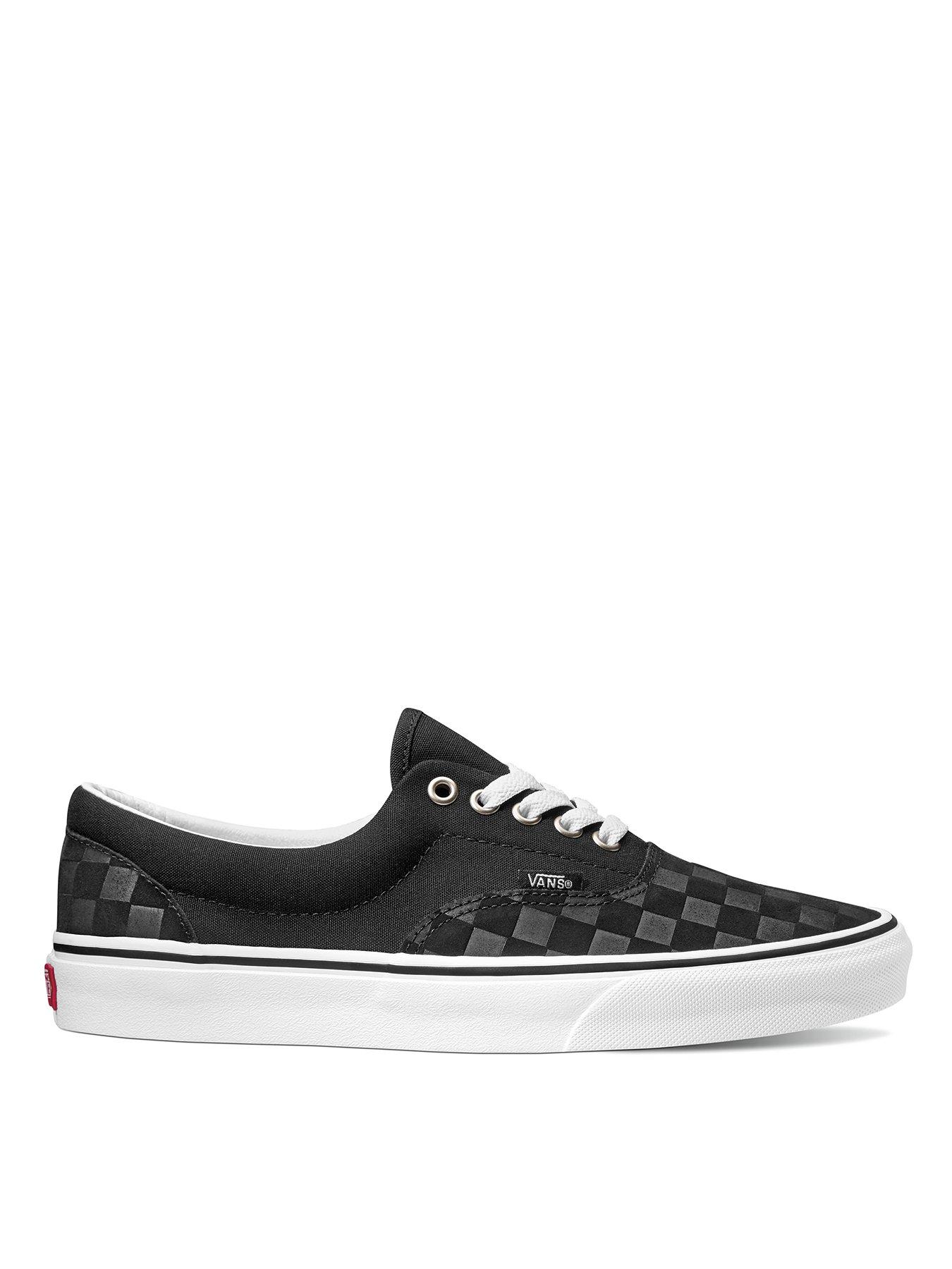 vans era checkerboard black