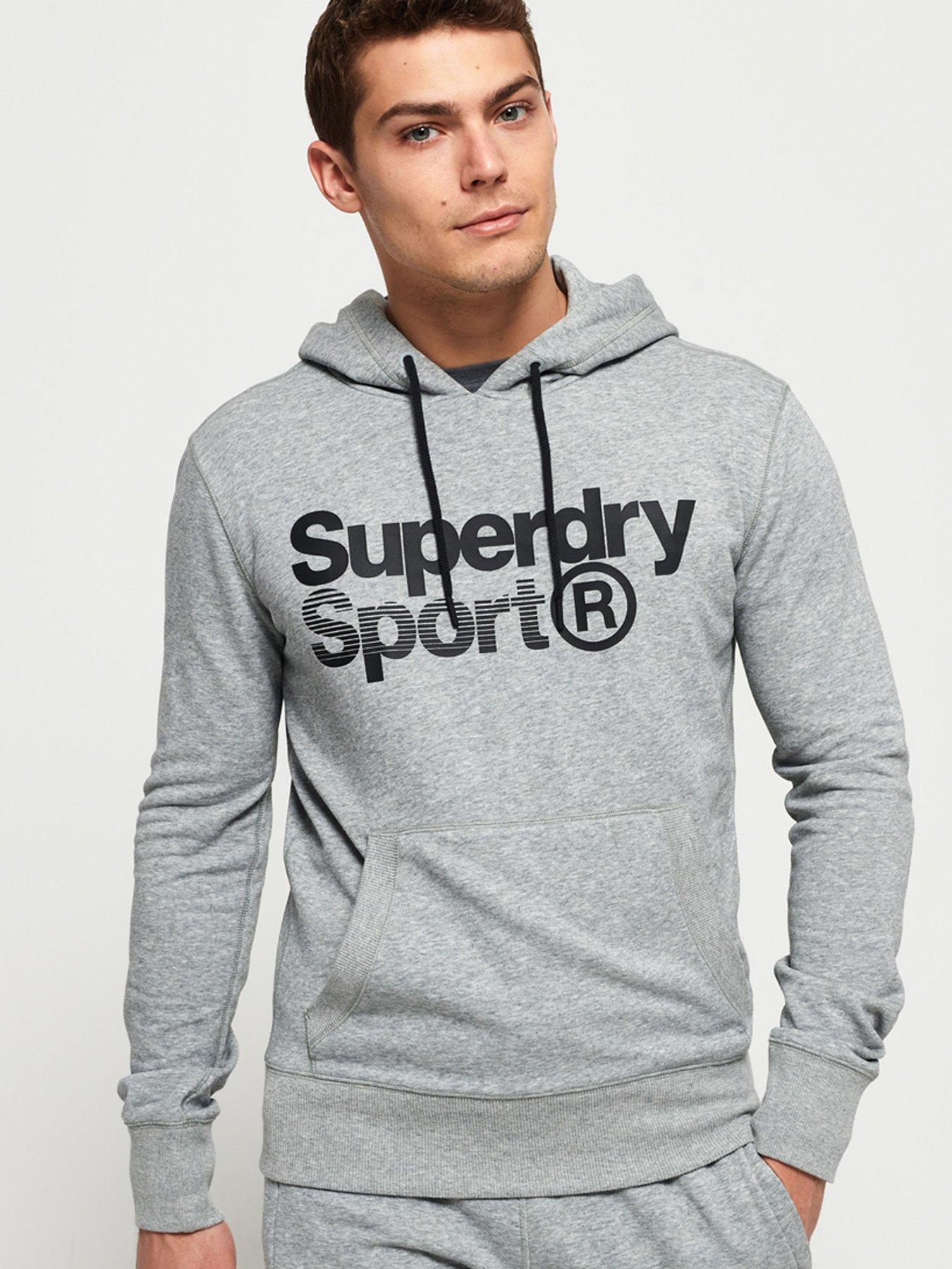 grey superdry hoodie