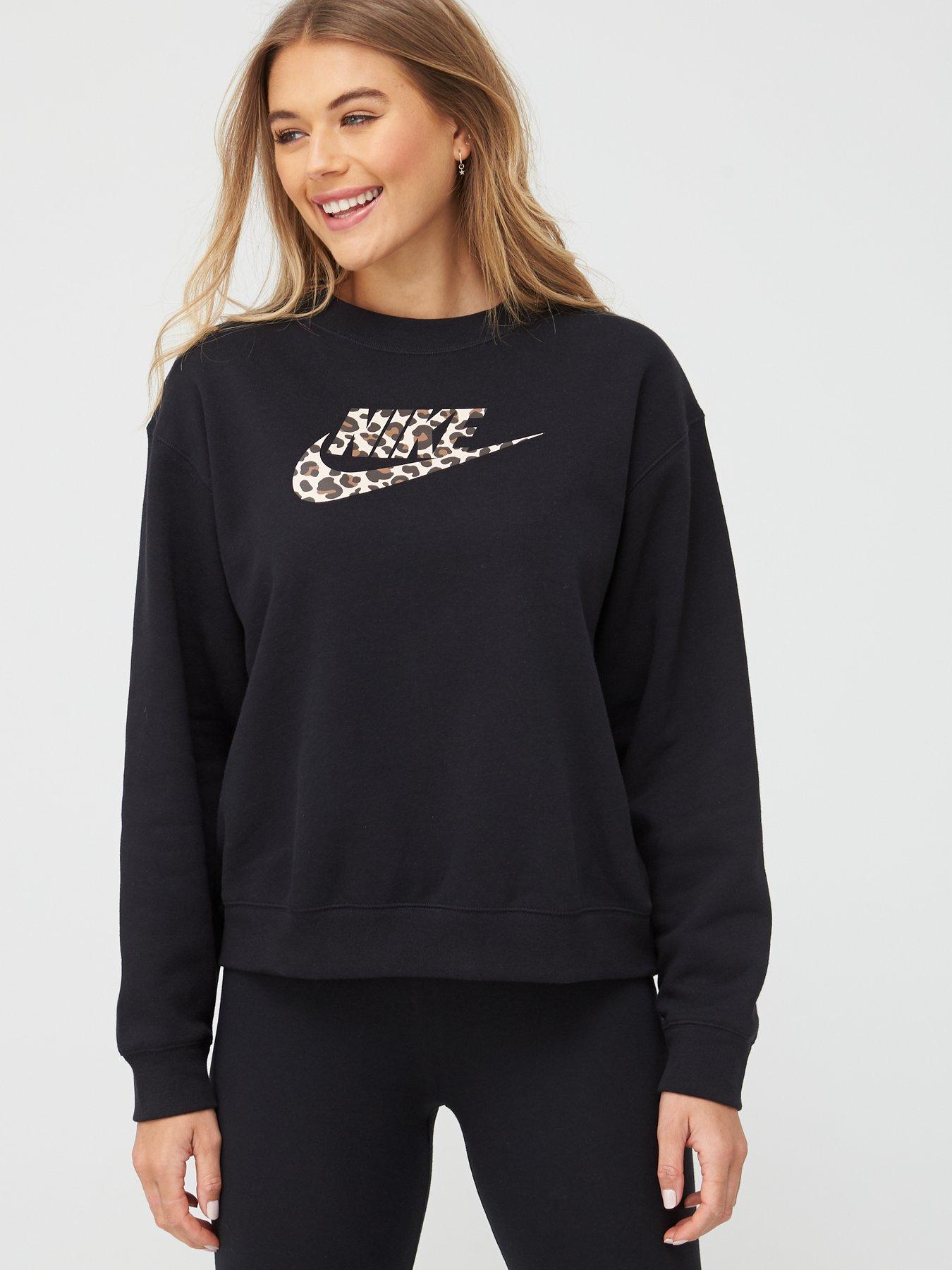 Nike jumper leopard print tick Clearance