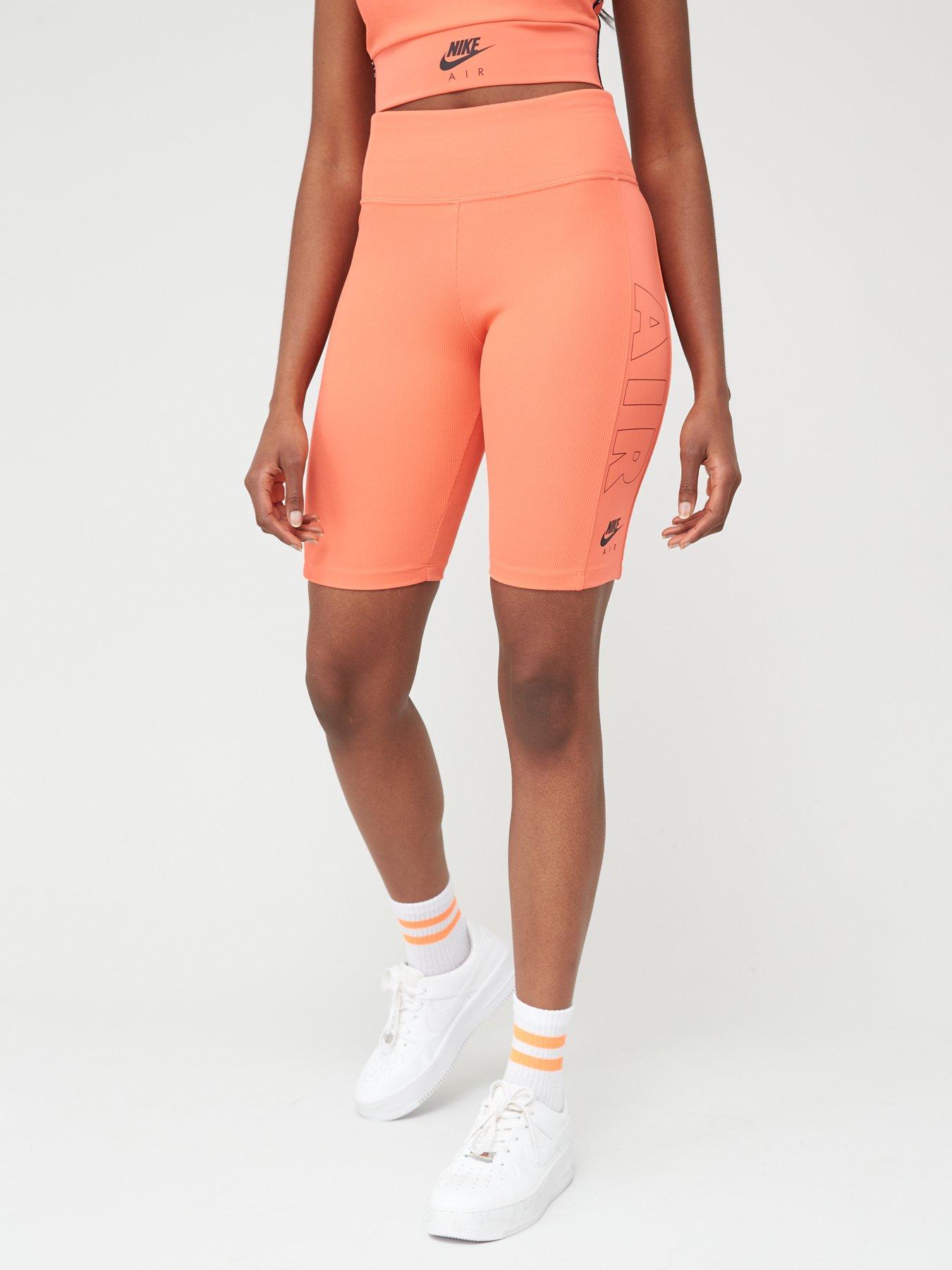 orange nike biker shorts
