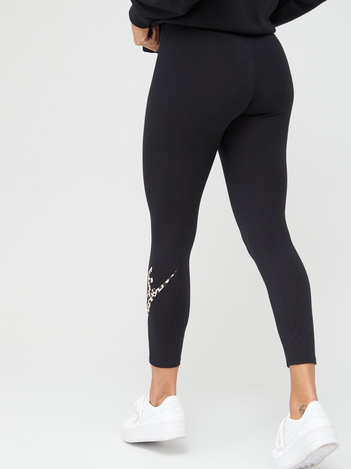 nike black leopard print leggings