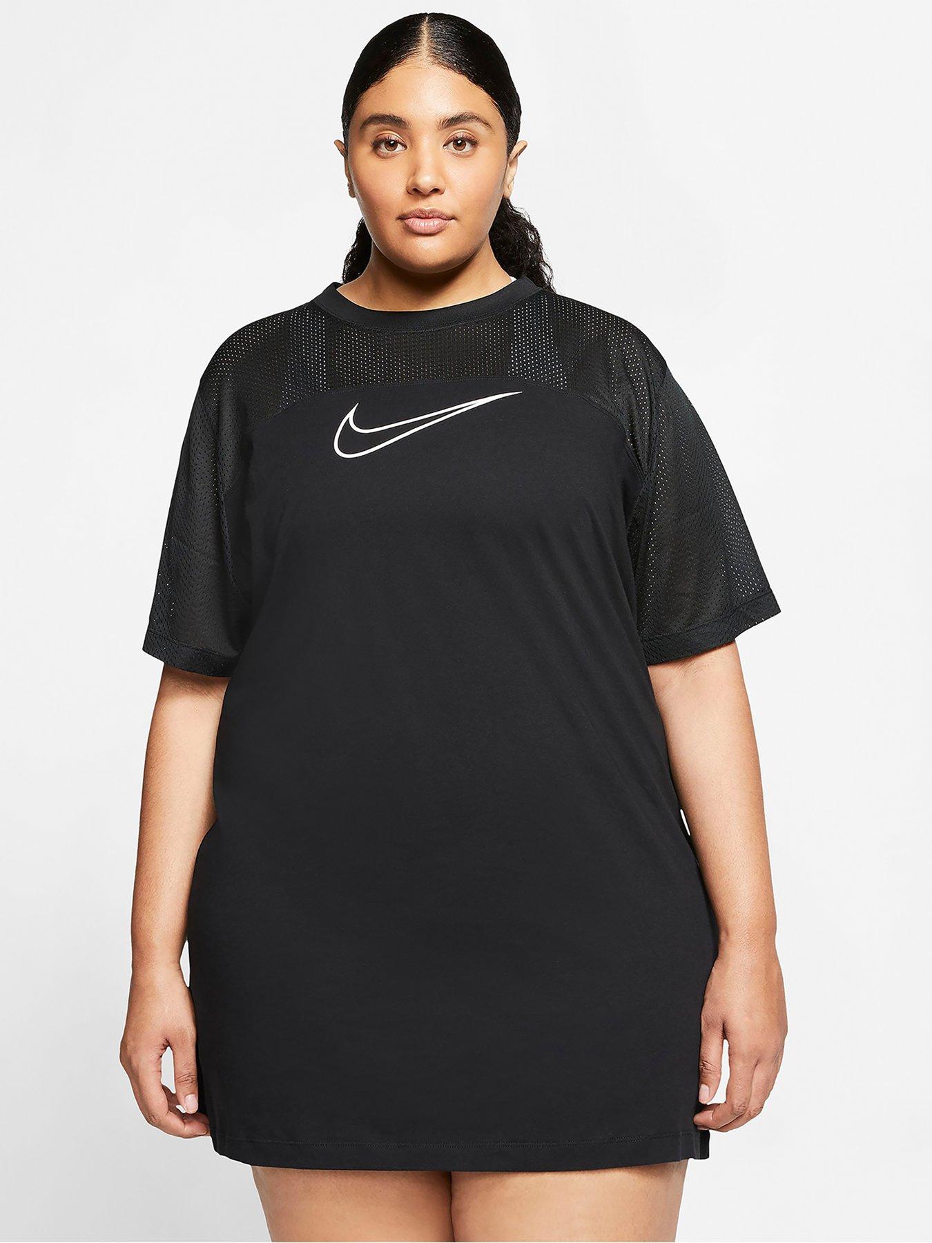 black mesh t shirt dress