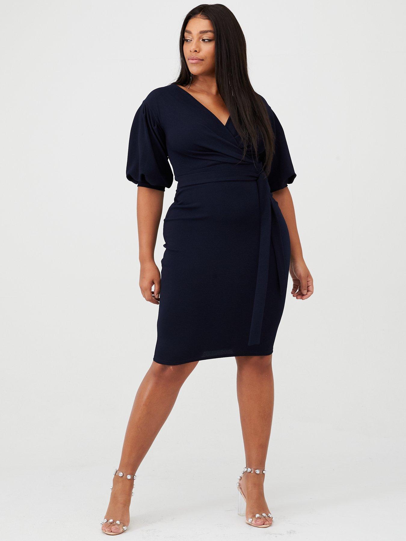 boohoo curve midi dress