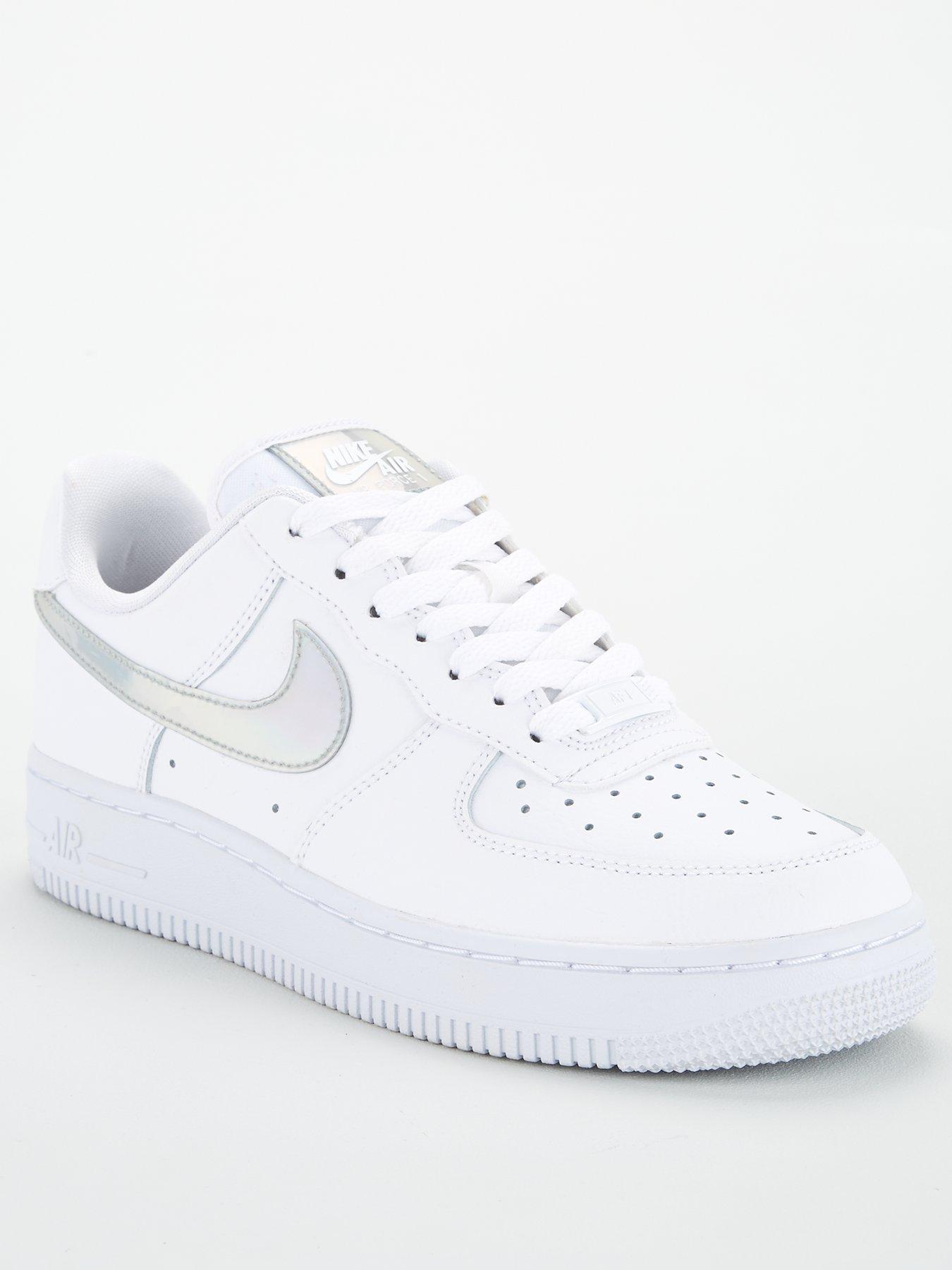 nike air force white silver