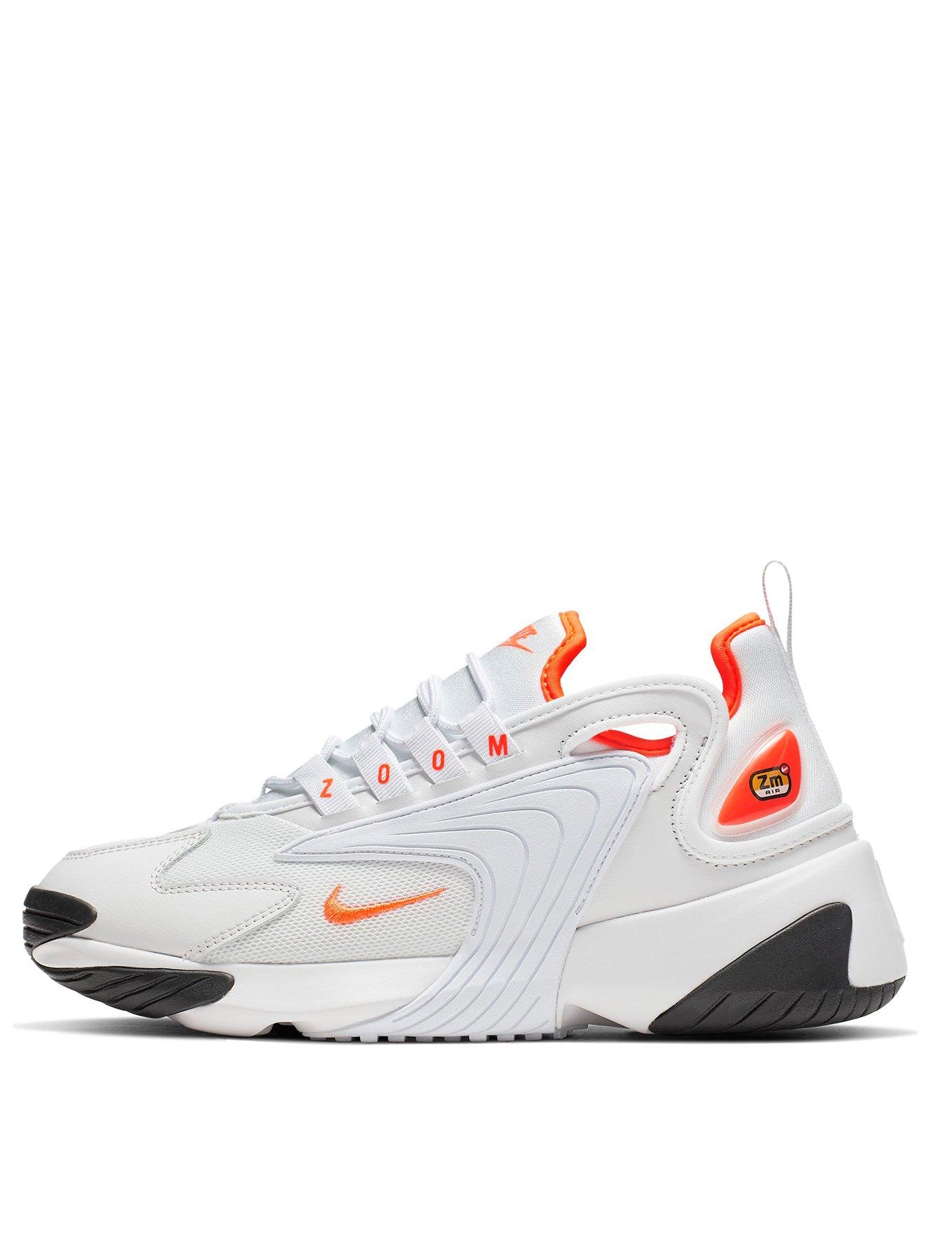nike zoom 2k white and orange