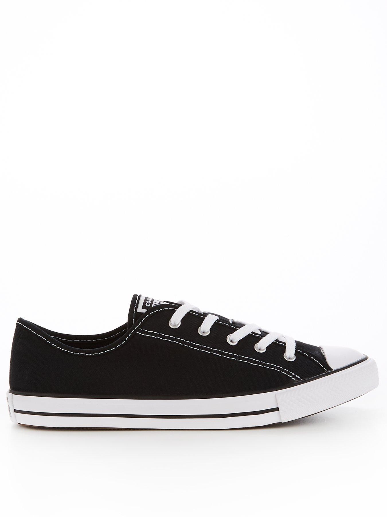 black converse trainers womens