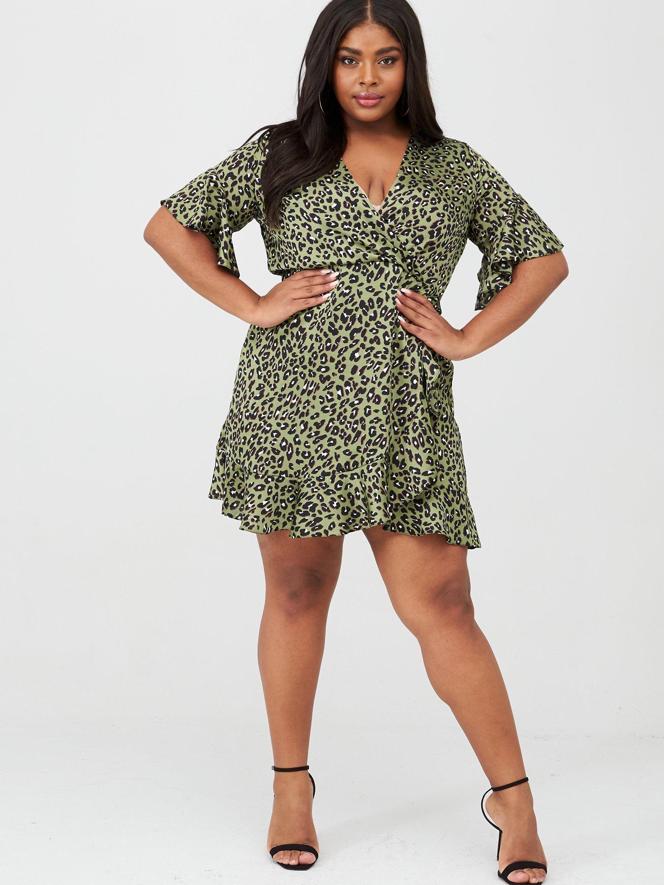 ax paris curve green dress