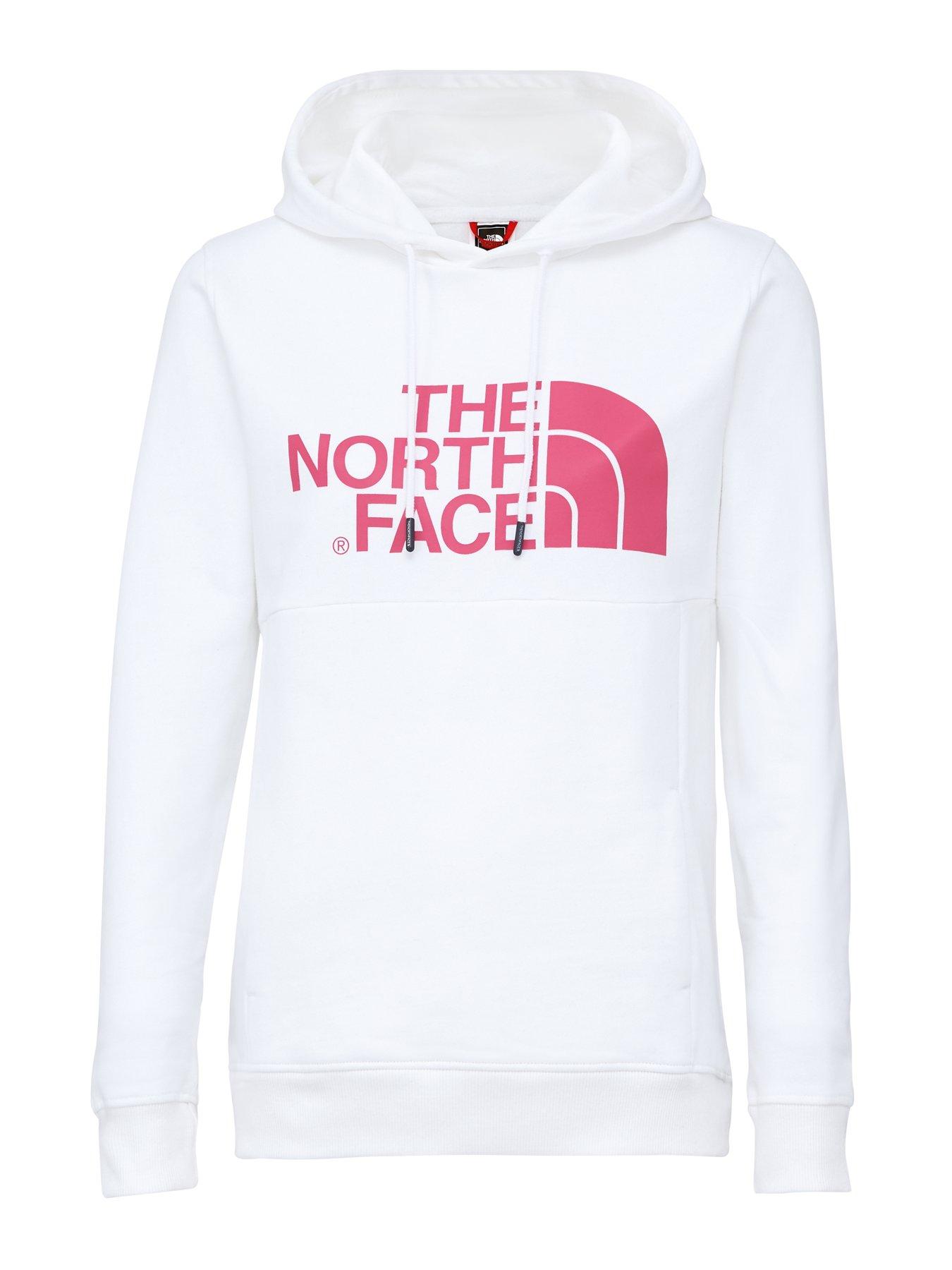 pink north face hoodie